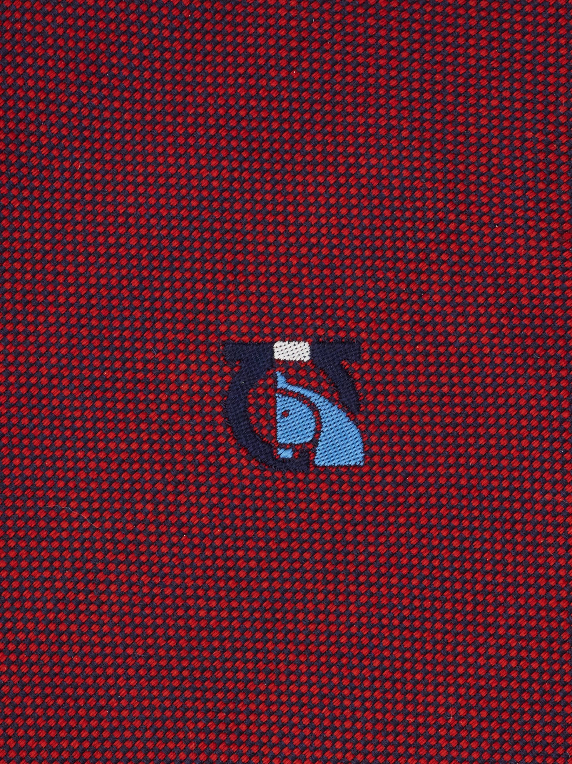 Ferragamo Cravatta Jacquard Pegasus Tie In Burgundy