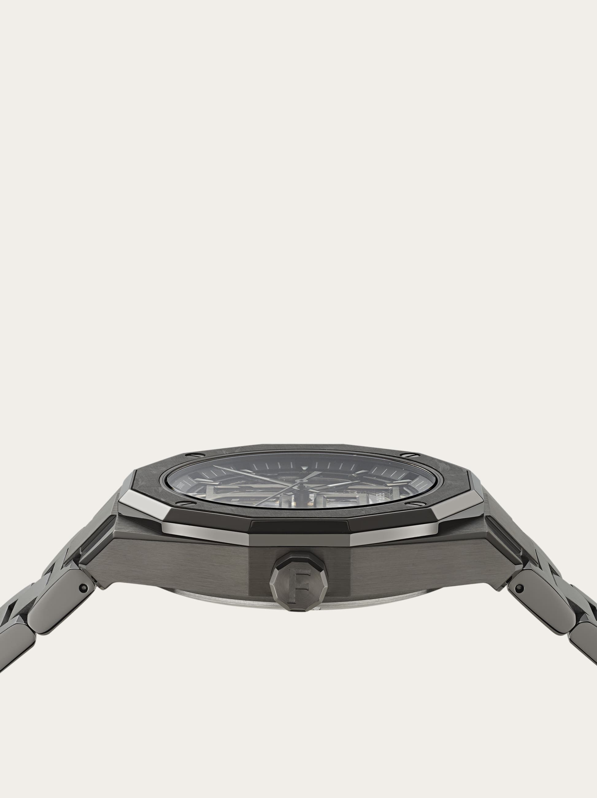  Ferragamo Herren Ferragamo Edge Skeleton Uhr Schwarz 