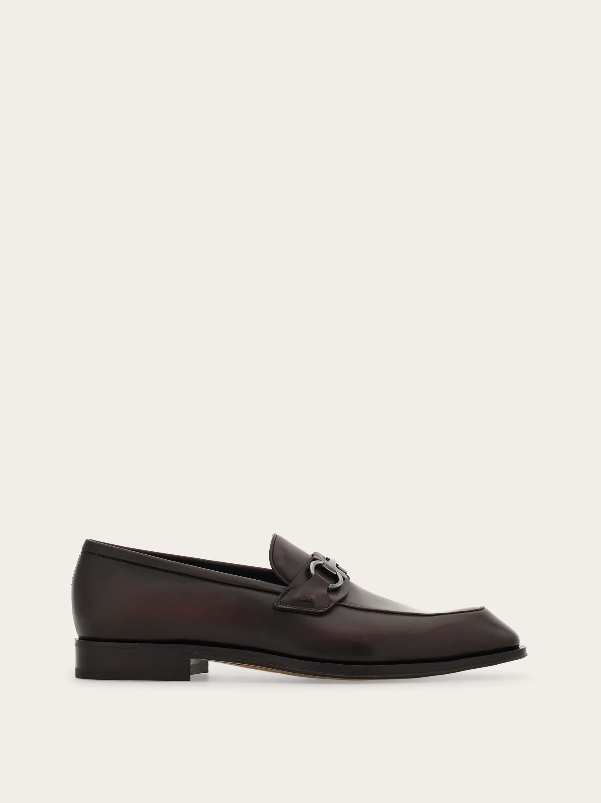 Ferragamo Loafer With Gancini Buckle In Brown