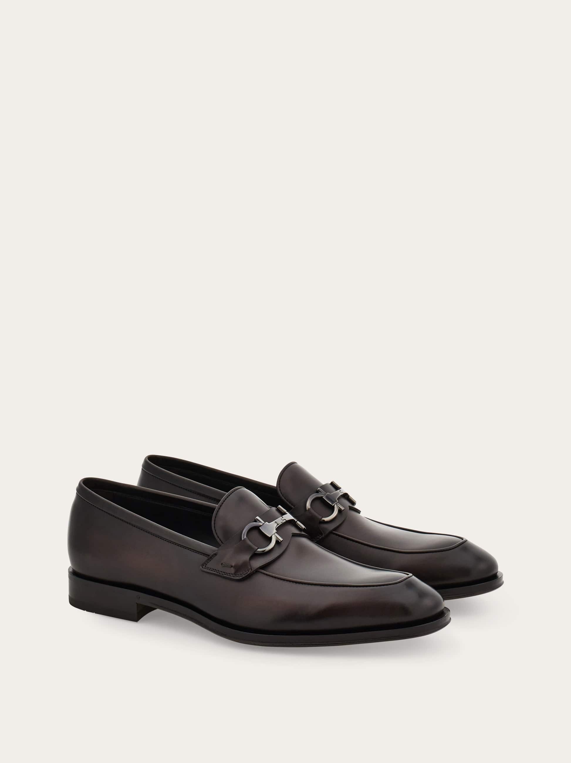 Ferragamo Loafer With Gancini Buckle In Brown