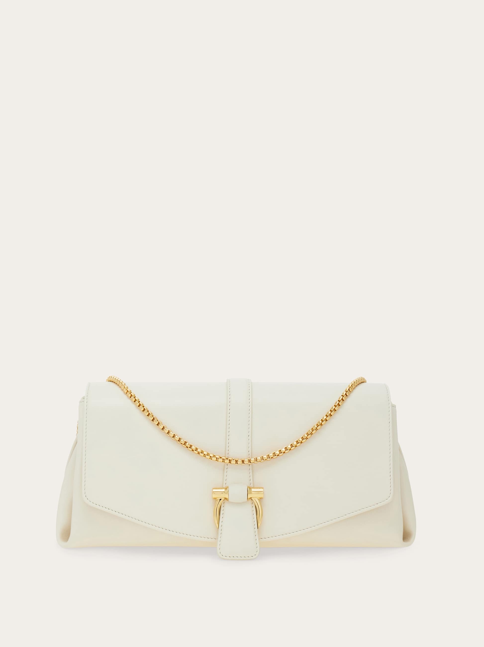 Ferragamo Front Flap Crossbody Bag (s) In White