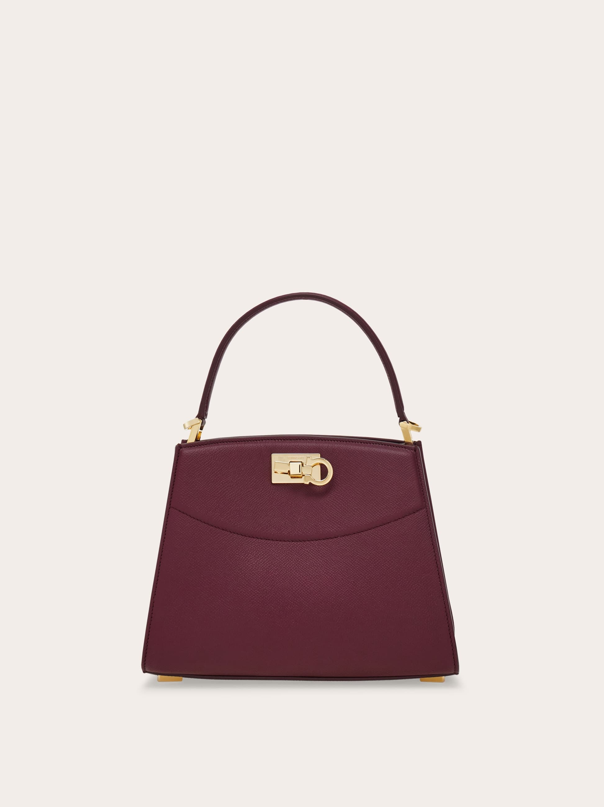 Ferragamo Studio Box Top-handle Satchel Bag In Purple