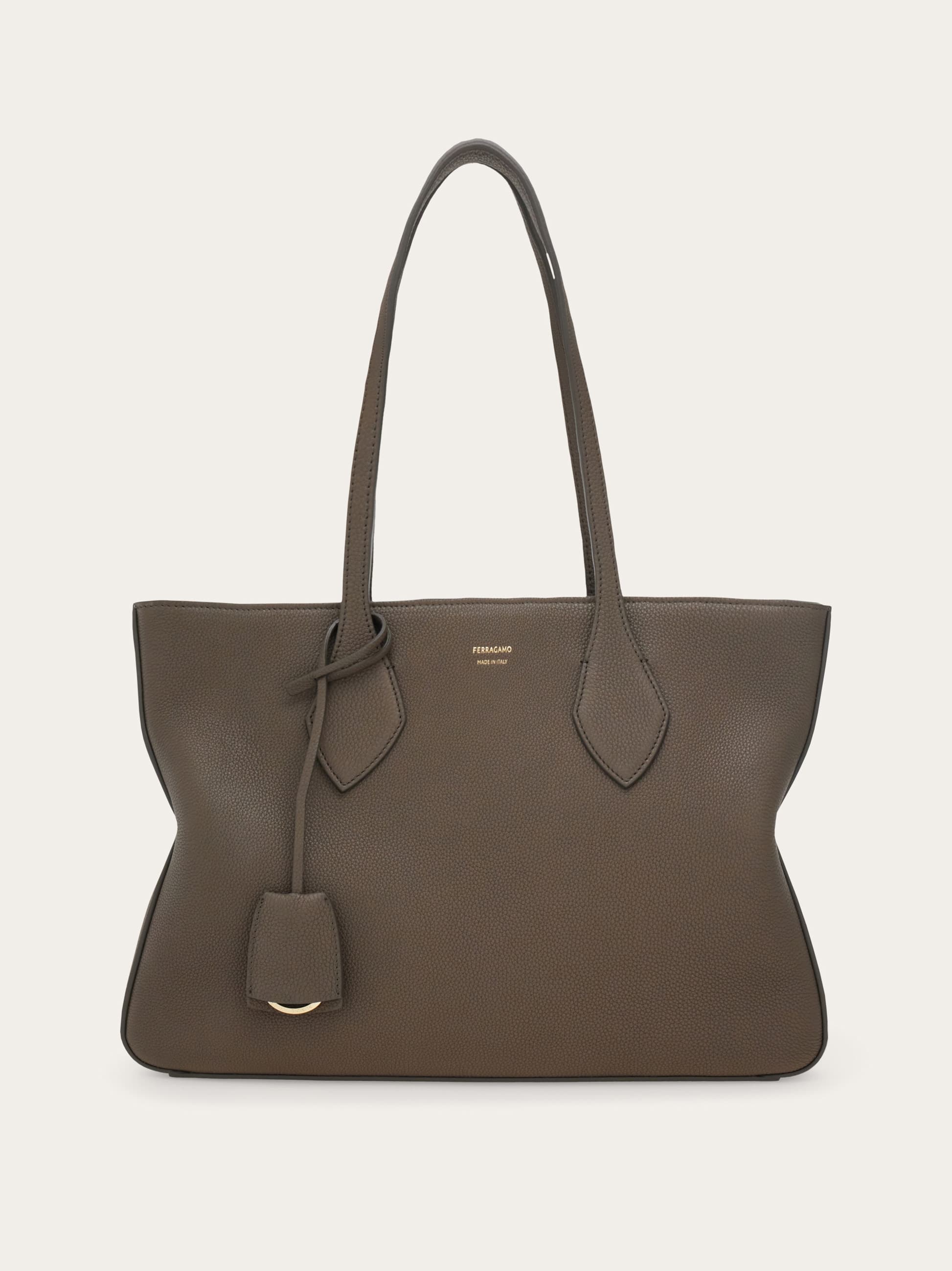 Ferragamo Star-shaped Tote Bag (m) In Gray