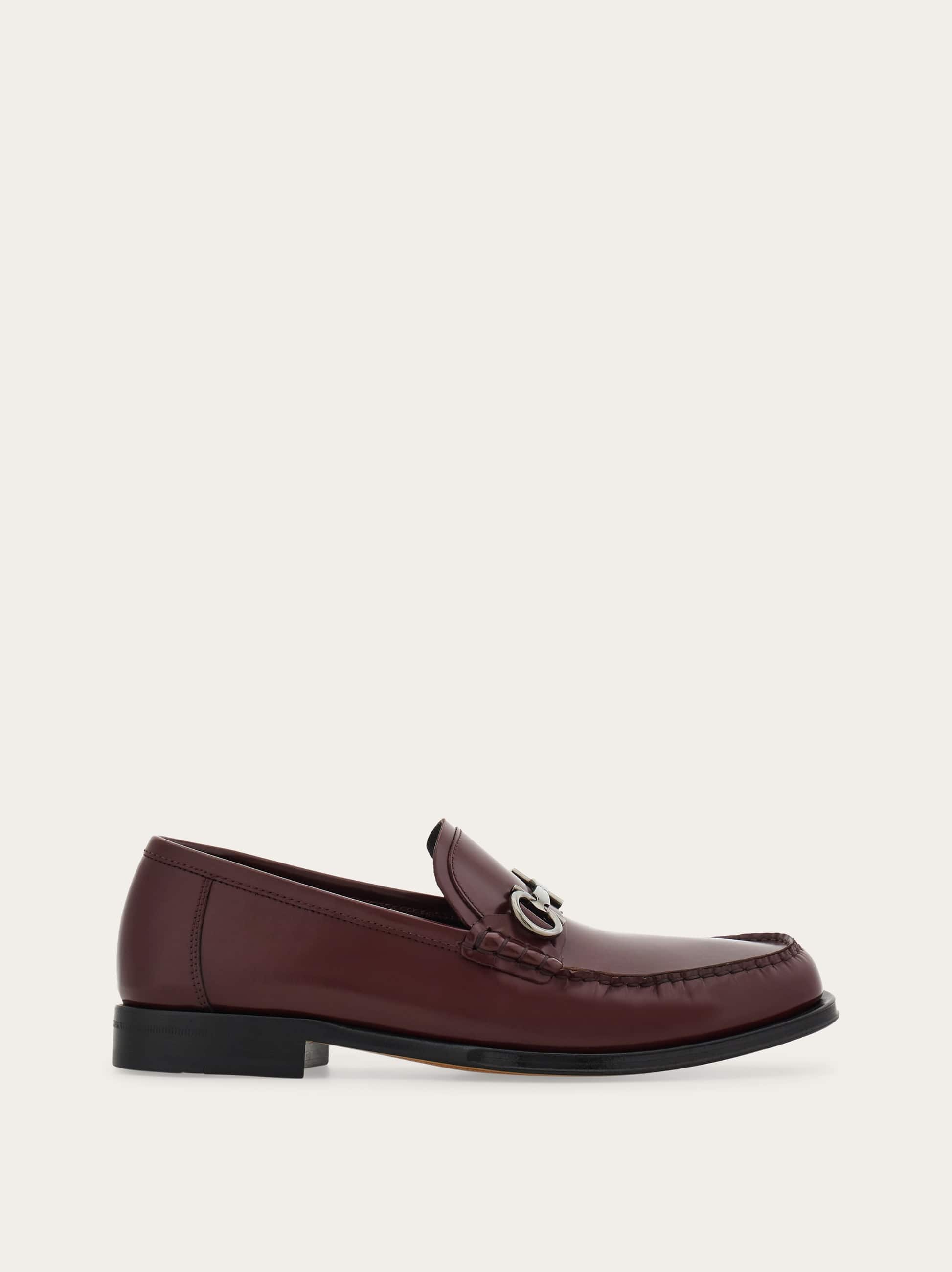 Ferragamo Uomo Mocassino con morsetto Gancini Rosso Taglia 39