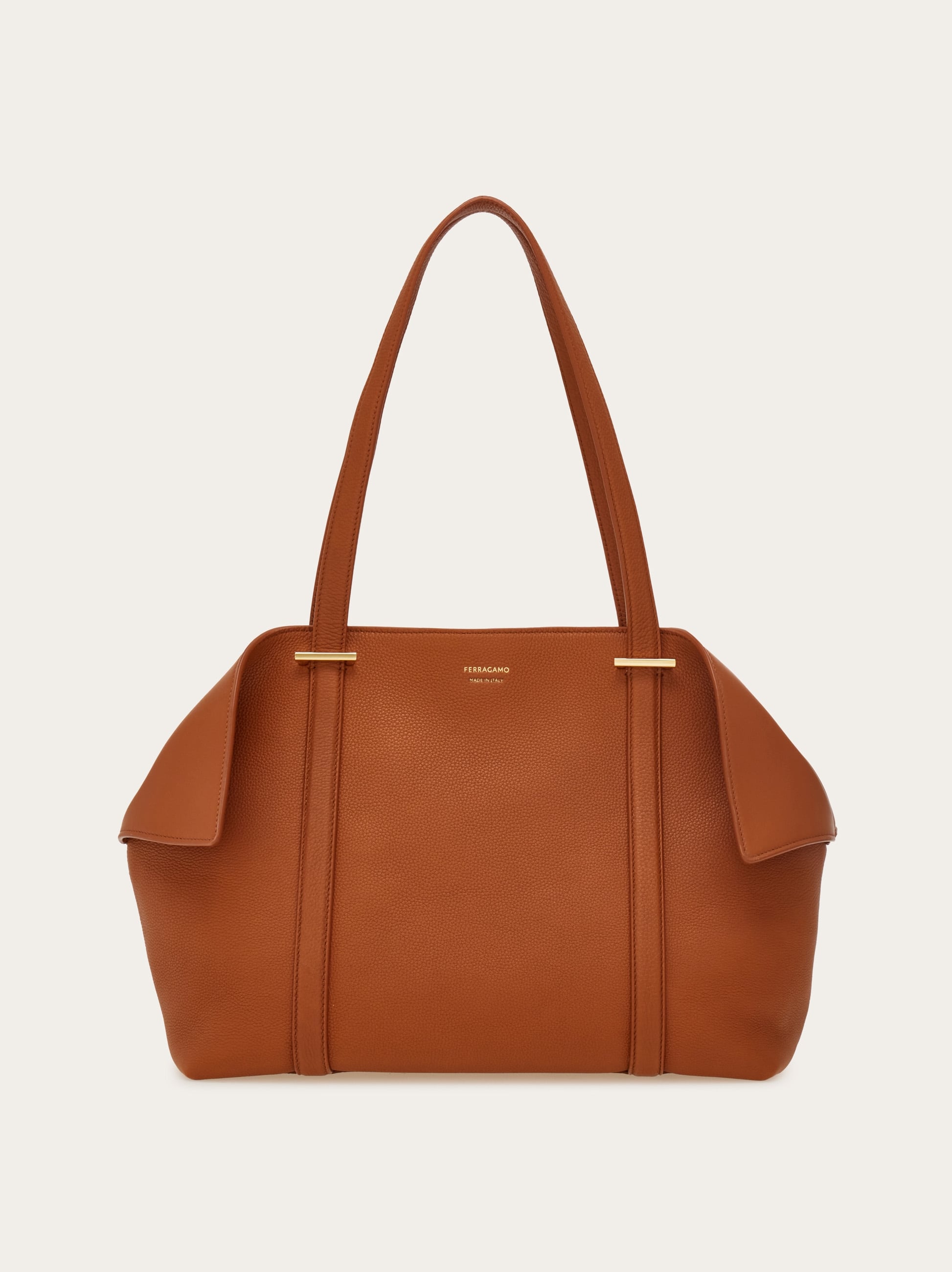 Ferragamo Tote Bag (m) In Sand