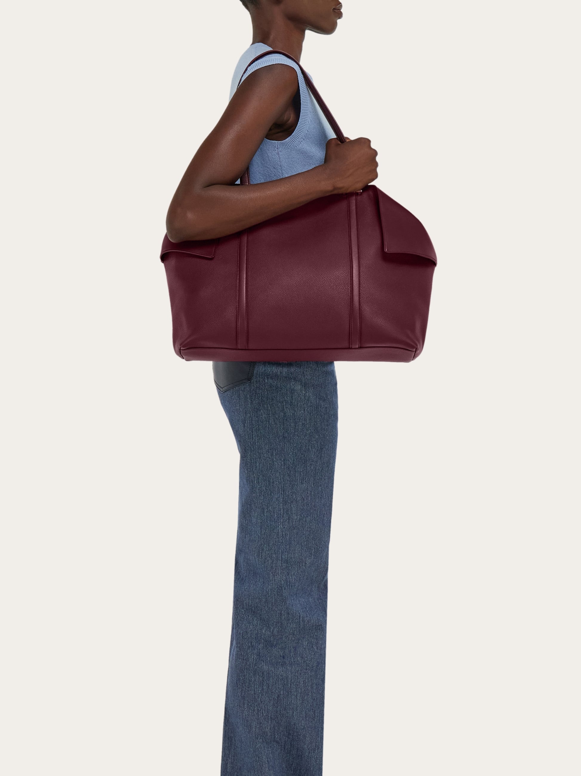 Ferragamo Tote Bag (l) In Purple