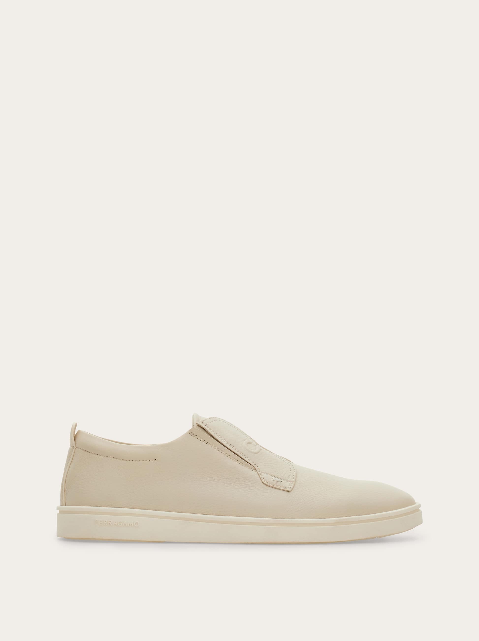 Ferragamo Gancini-embossed Loafers In White