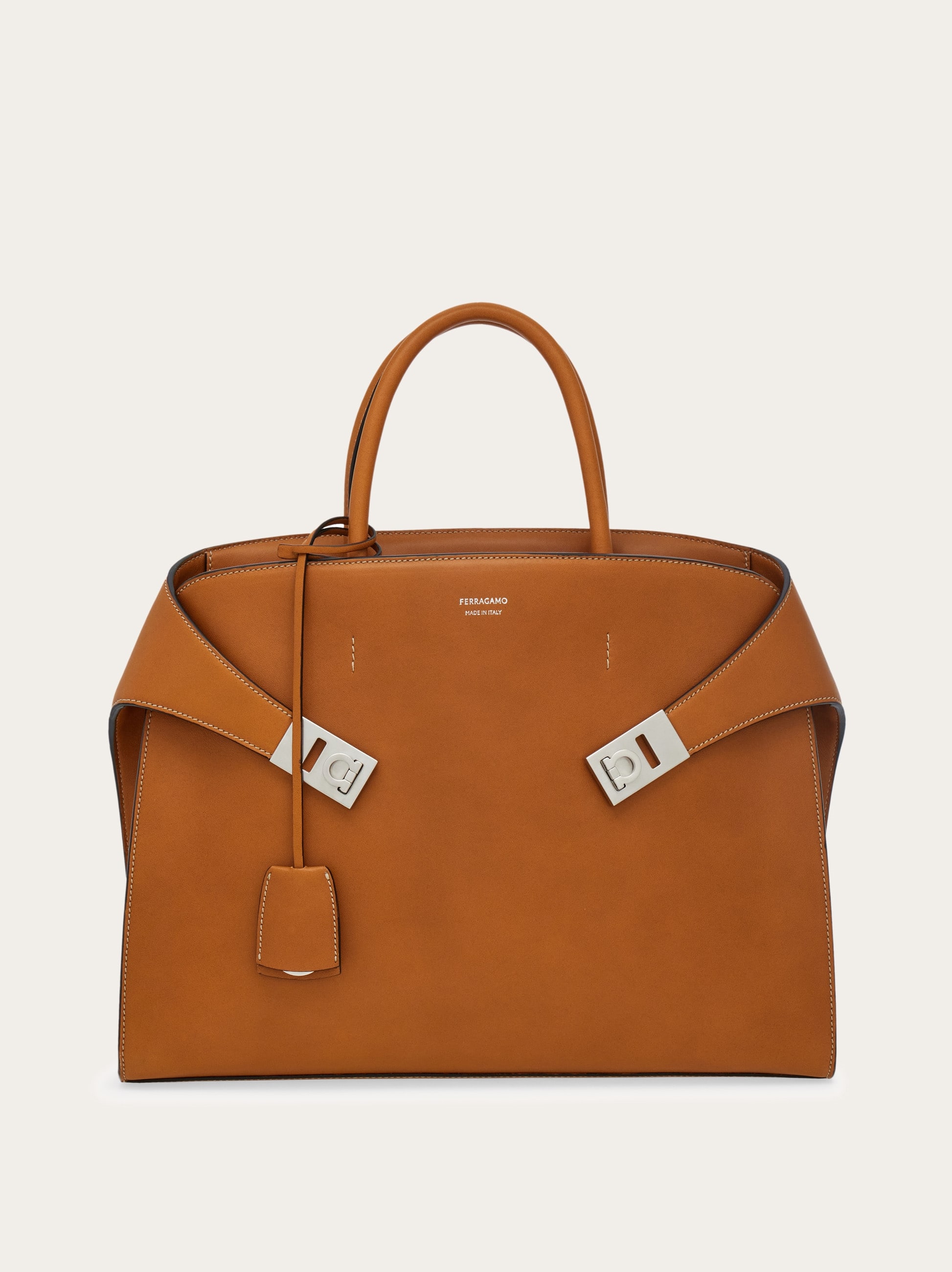 Ferragamo Uomo Borsa da lavoro Hug Marrone