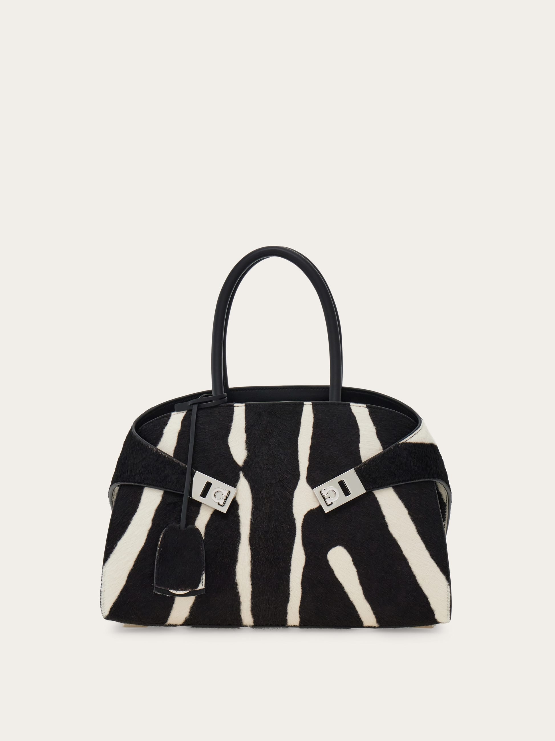 Ferragamo Hug Handbag Bicolor (m) In White