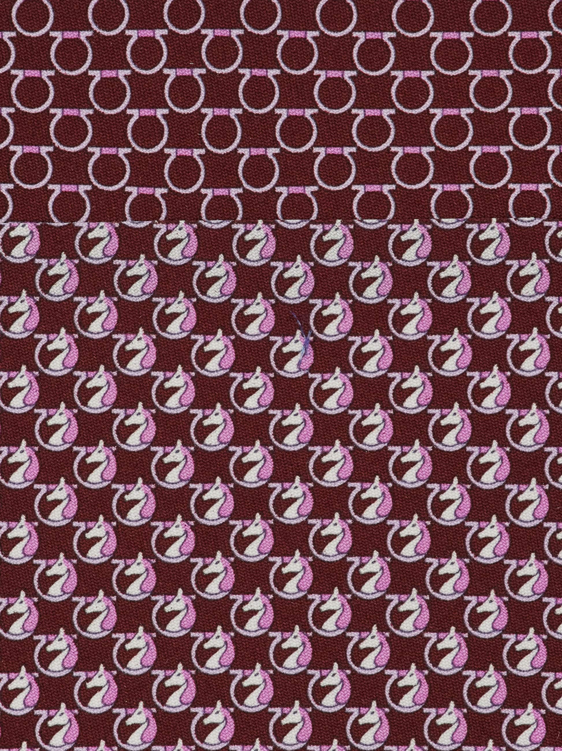  Ferragamo Herren Seidenkrawatte Mit Pegasus-print Rot 