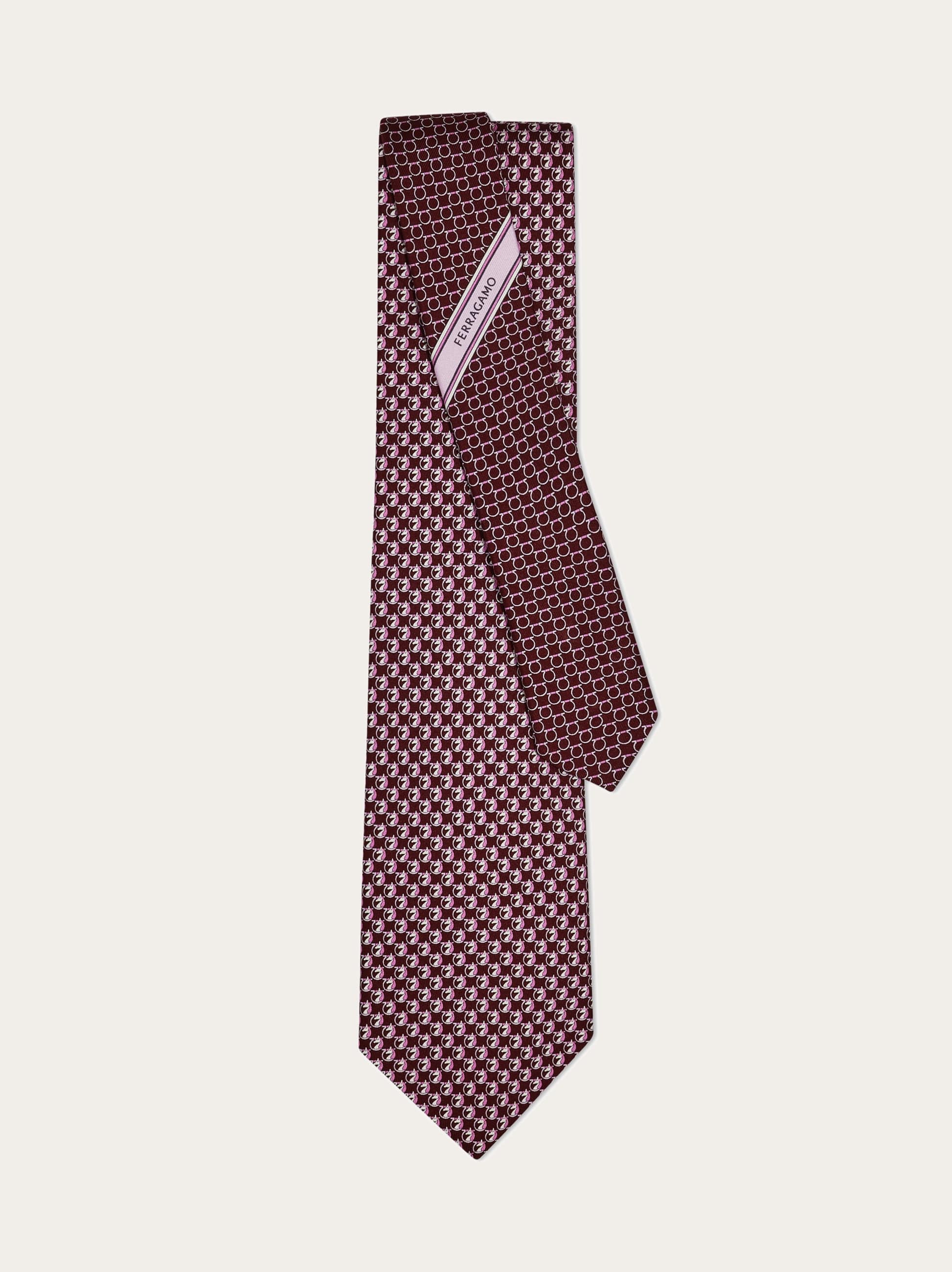  Ferragamo Herren Seidenkrawatte Mit Pegasus-print Rot 
