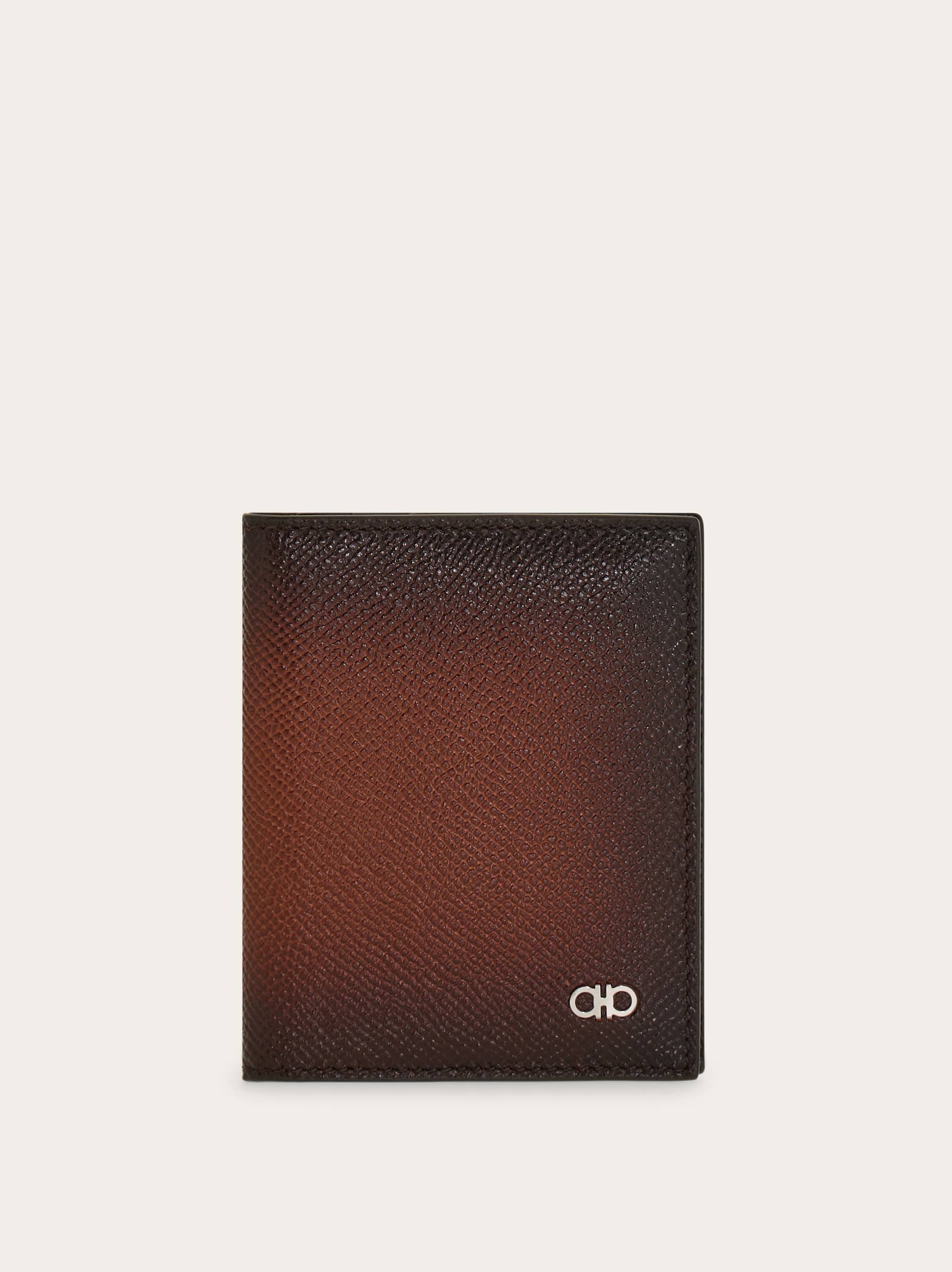 Ferragamo Gancini Credit Card Holder In Brown