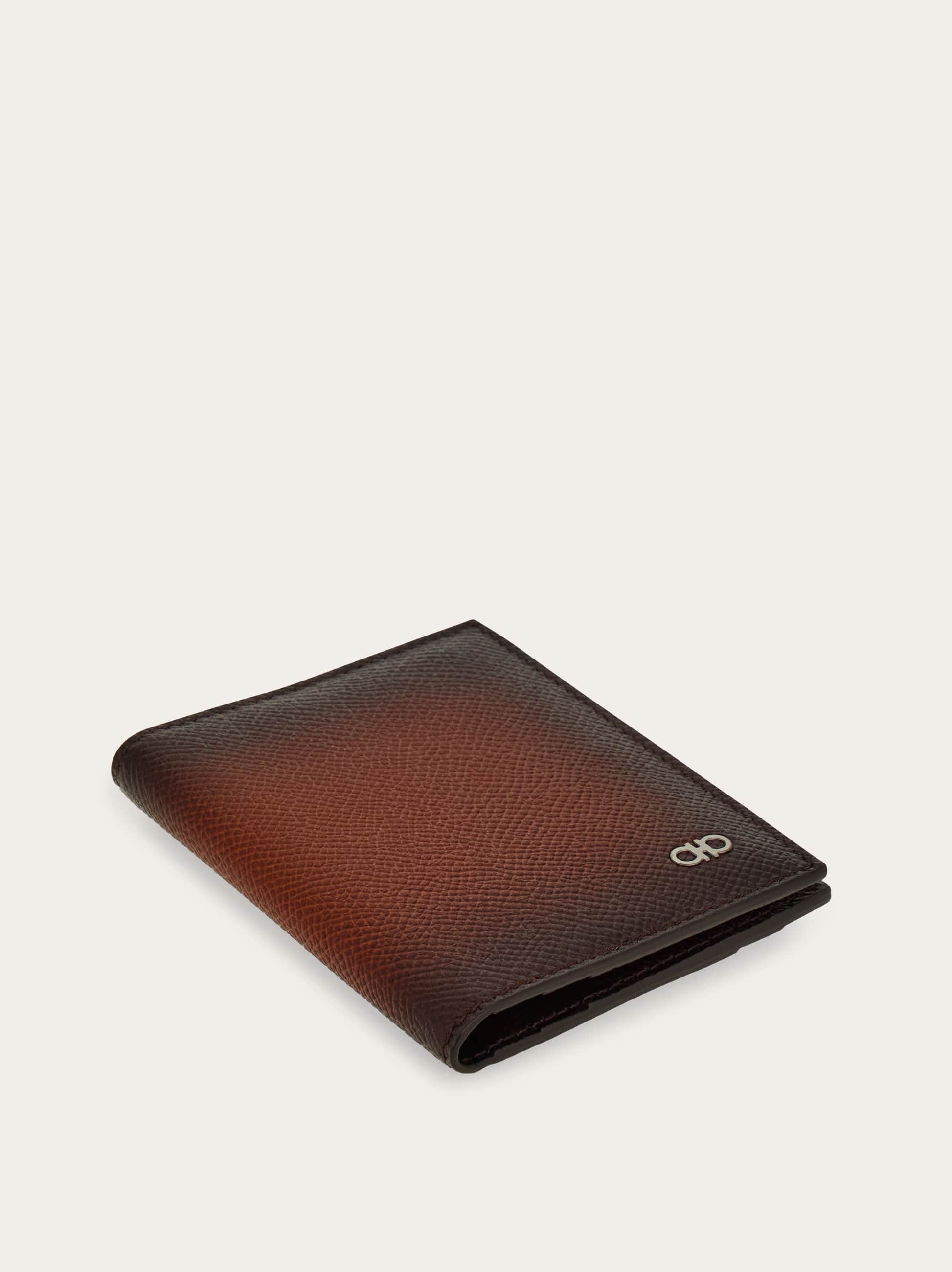 Ferragamo Gancini Credit Card Holder In Brown