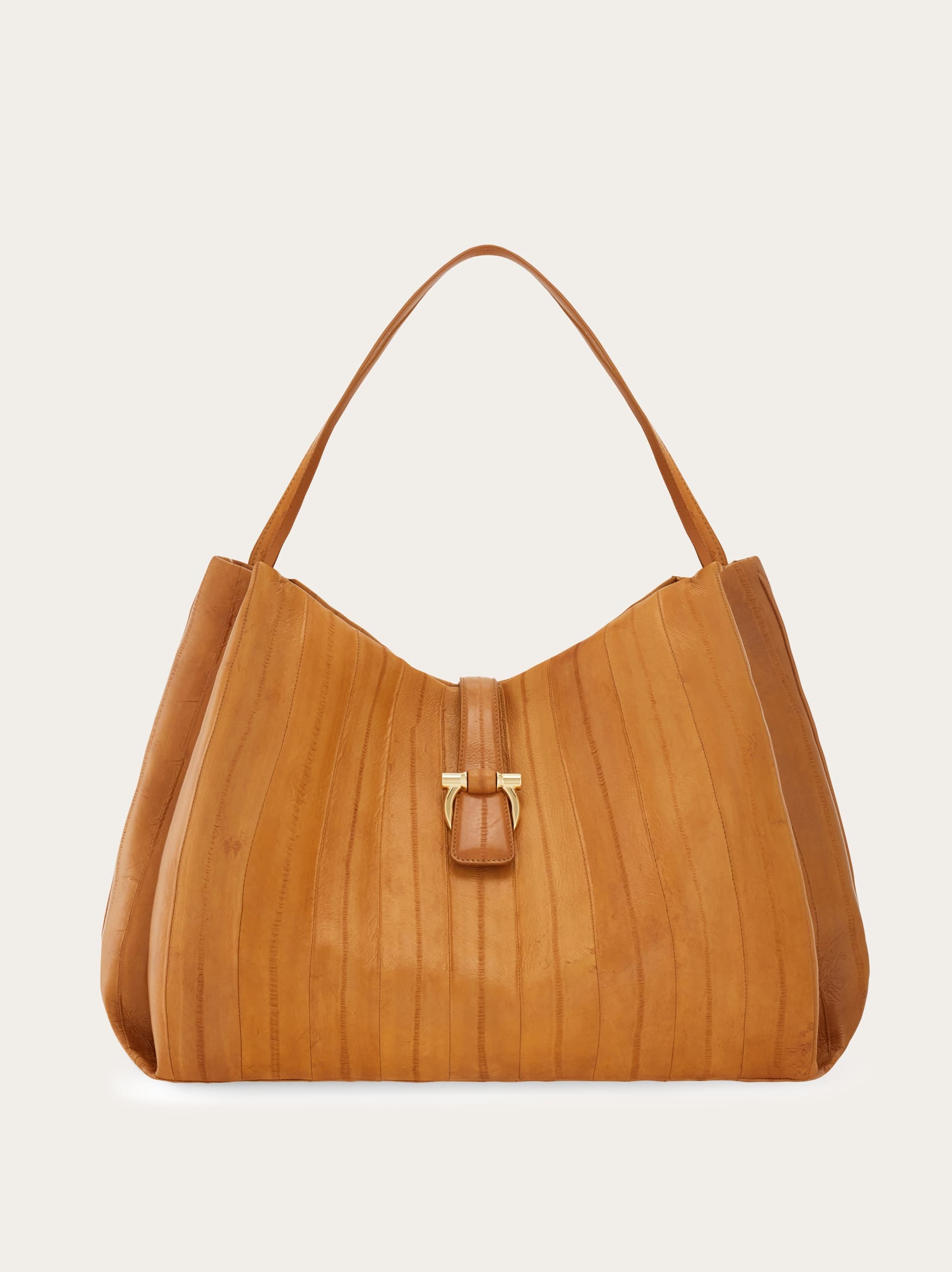 Ferragamo Tote Bag (l) In Sand