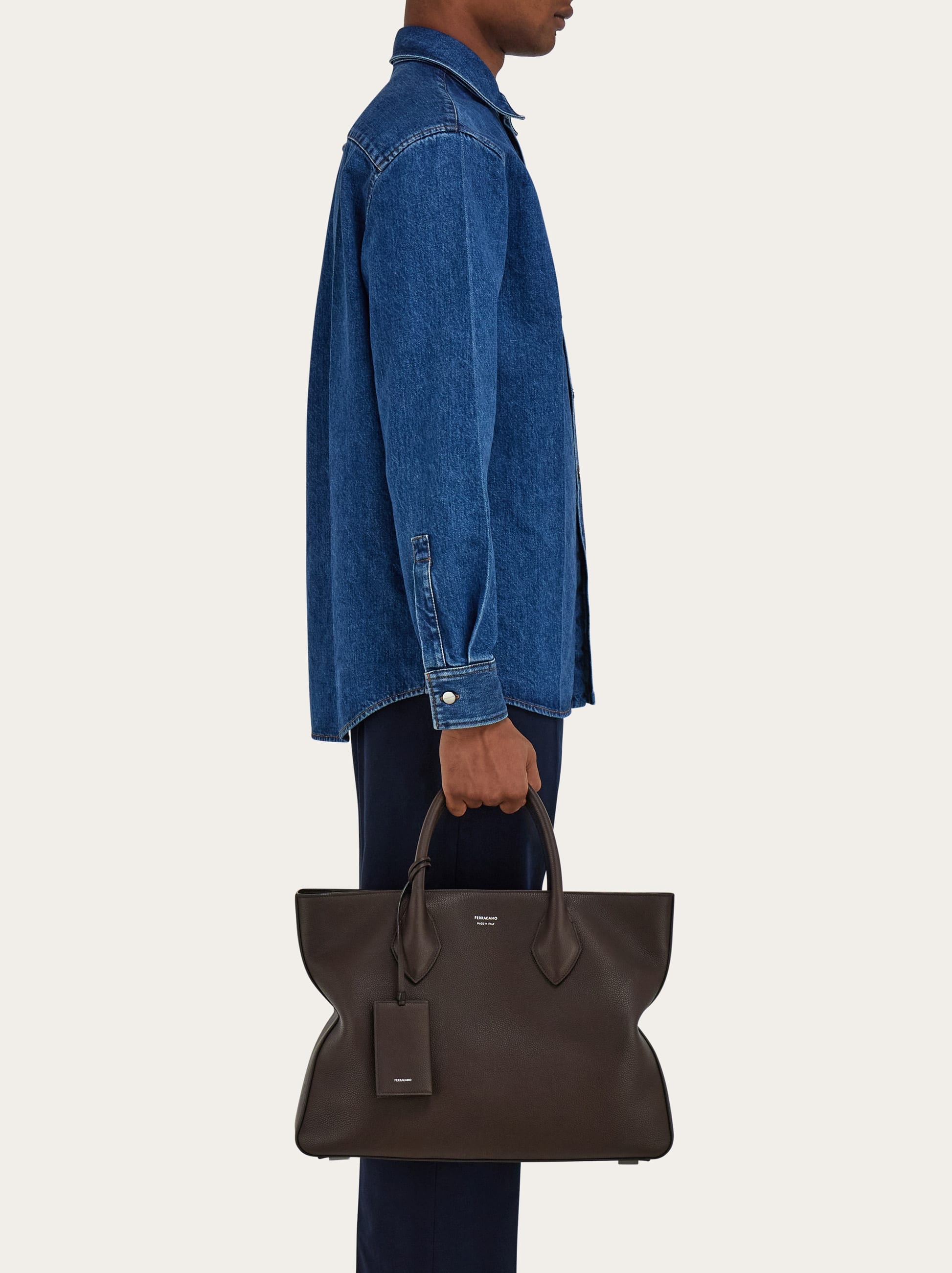  Ferragamo Herren Star-shaped Totebag Braun 