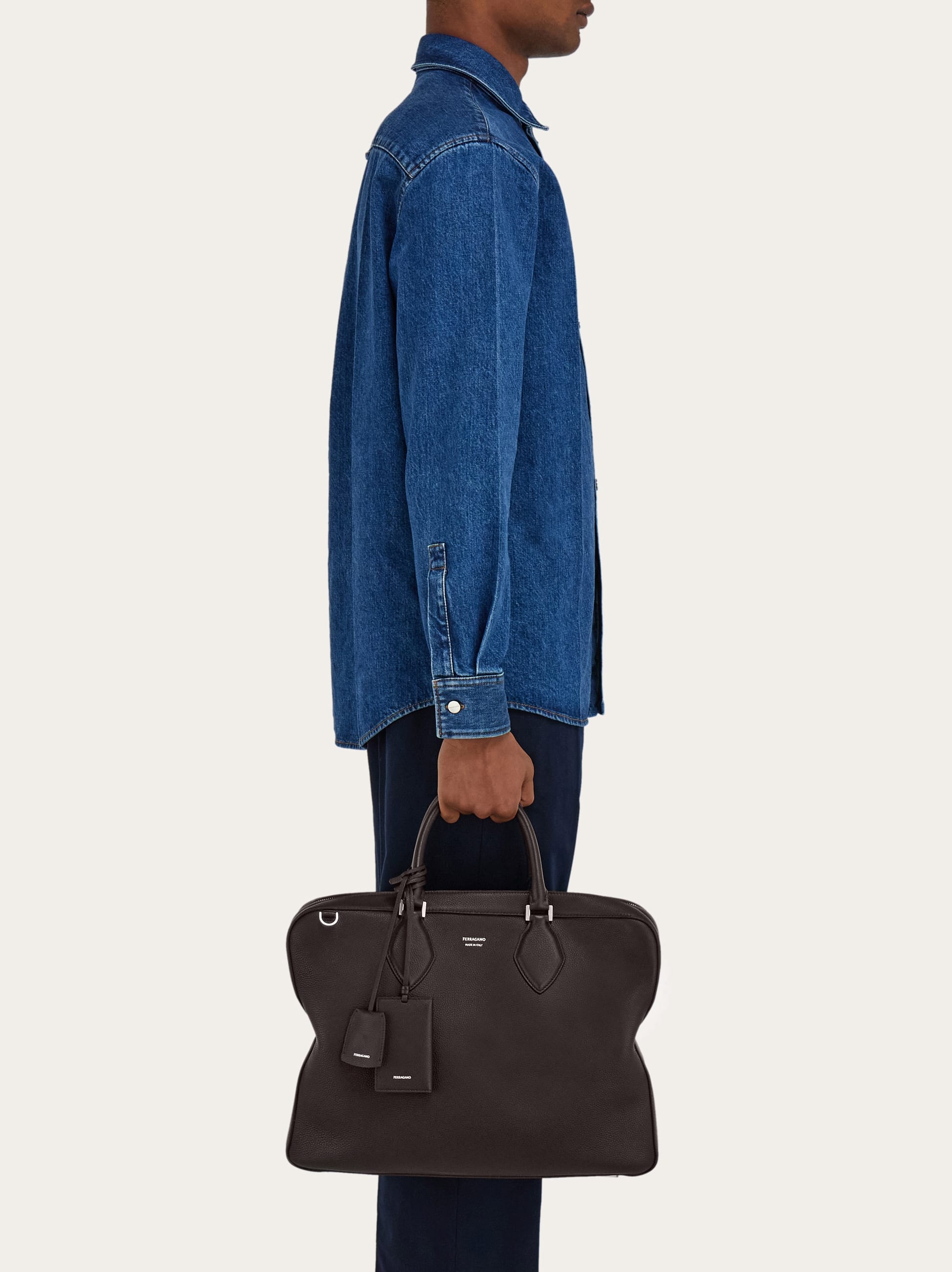  Ferragamo Herren Star-shaped Totebag Braun 
