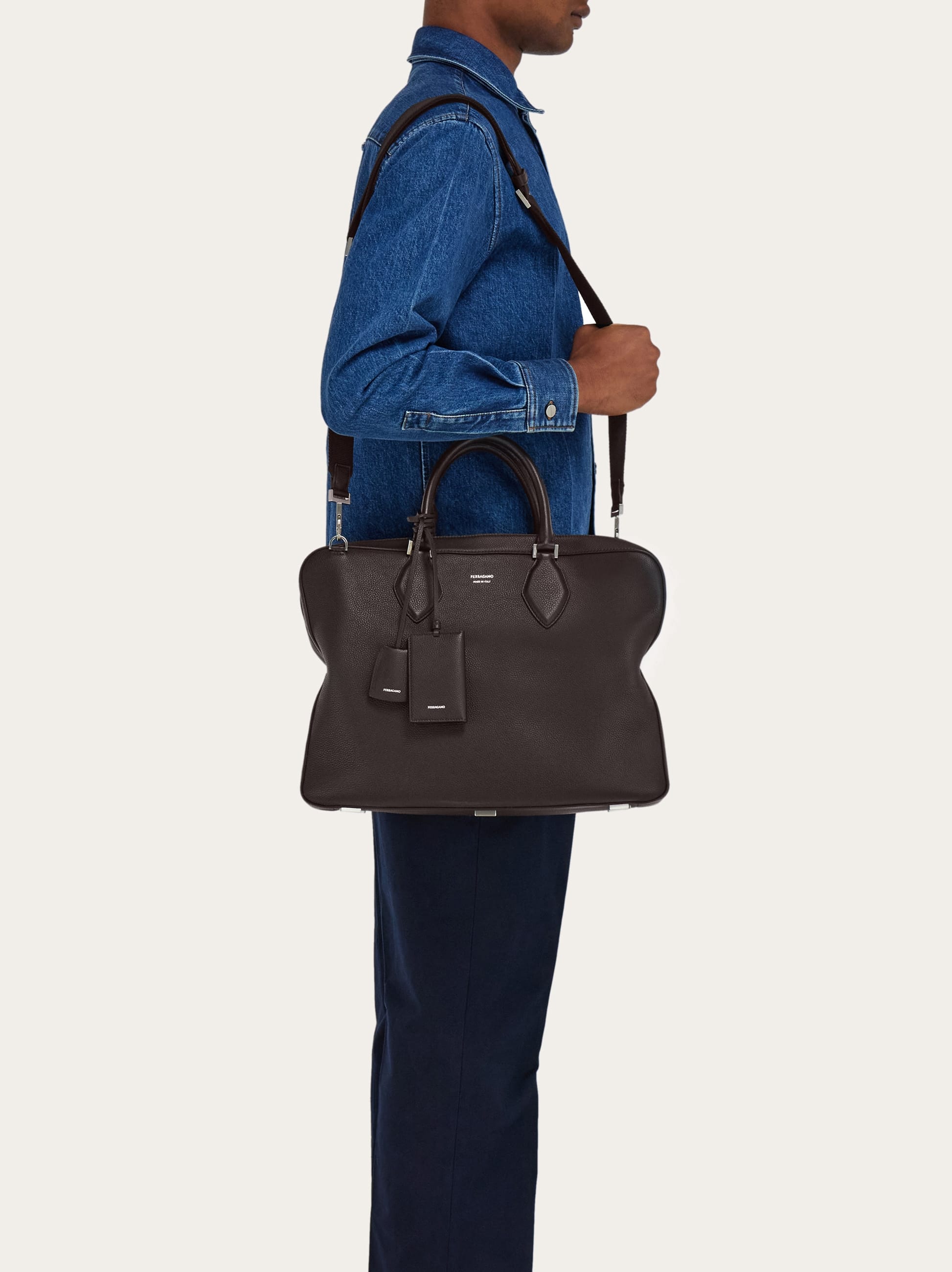  Ferragamo Herren Star-shaped Totebag Braun 