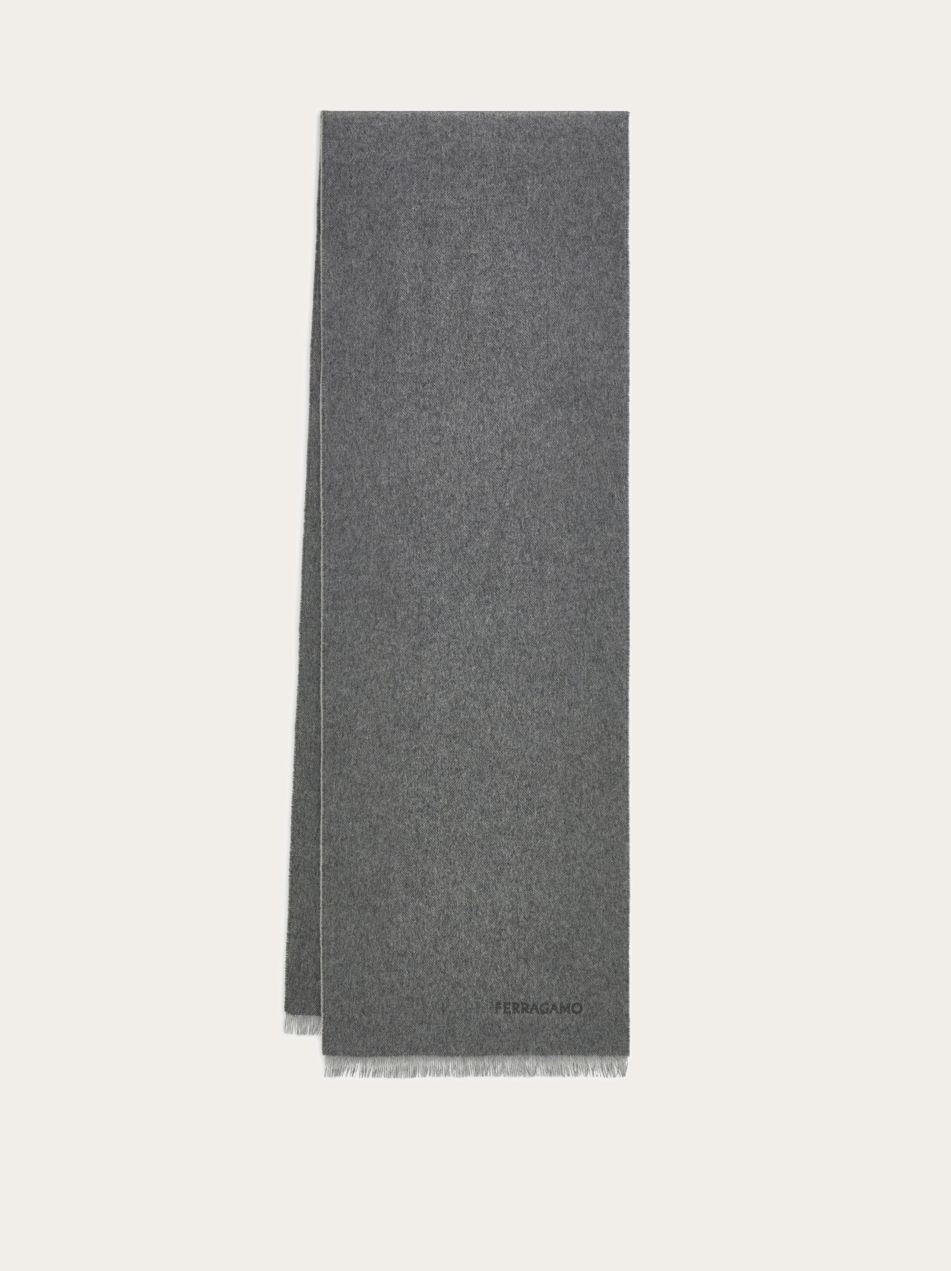Ferragamo Men Cashmere scarf Grey