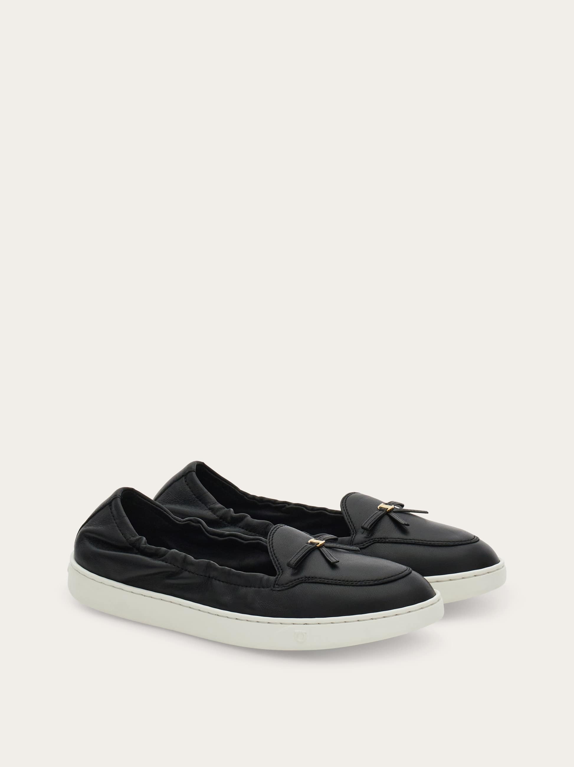  Ferragamo Damen Loafer Mit Mini Bow Schwarz Größe 35.5 