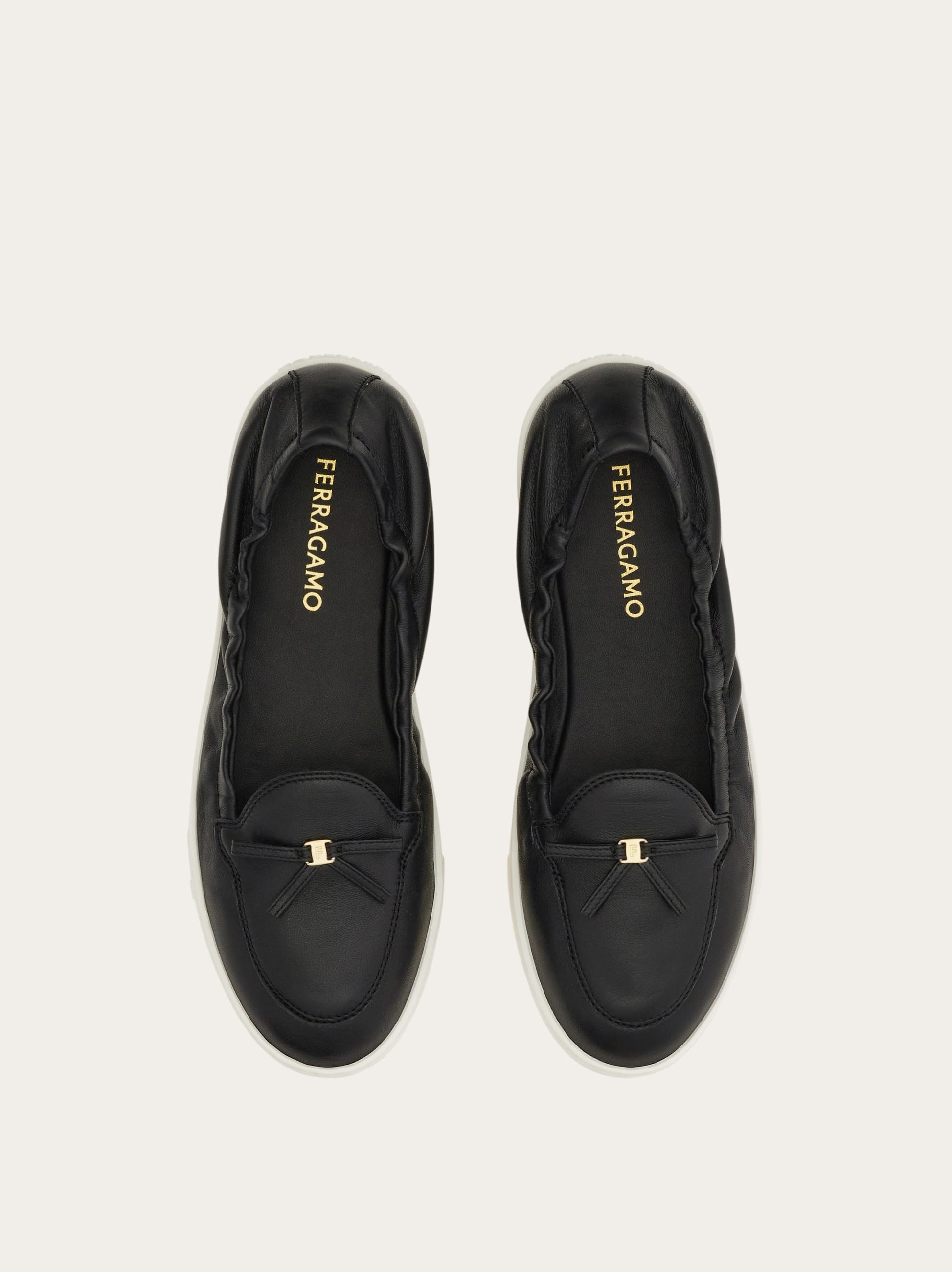  Ferragamo Damen Loafer Mit Mini Bow Schwarz Größe 35.5 