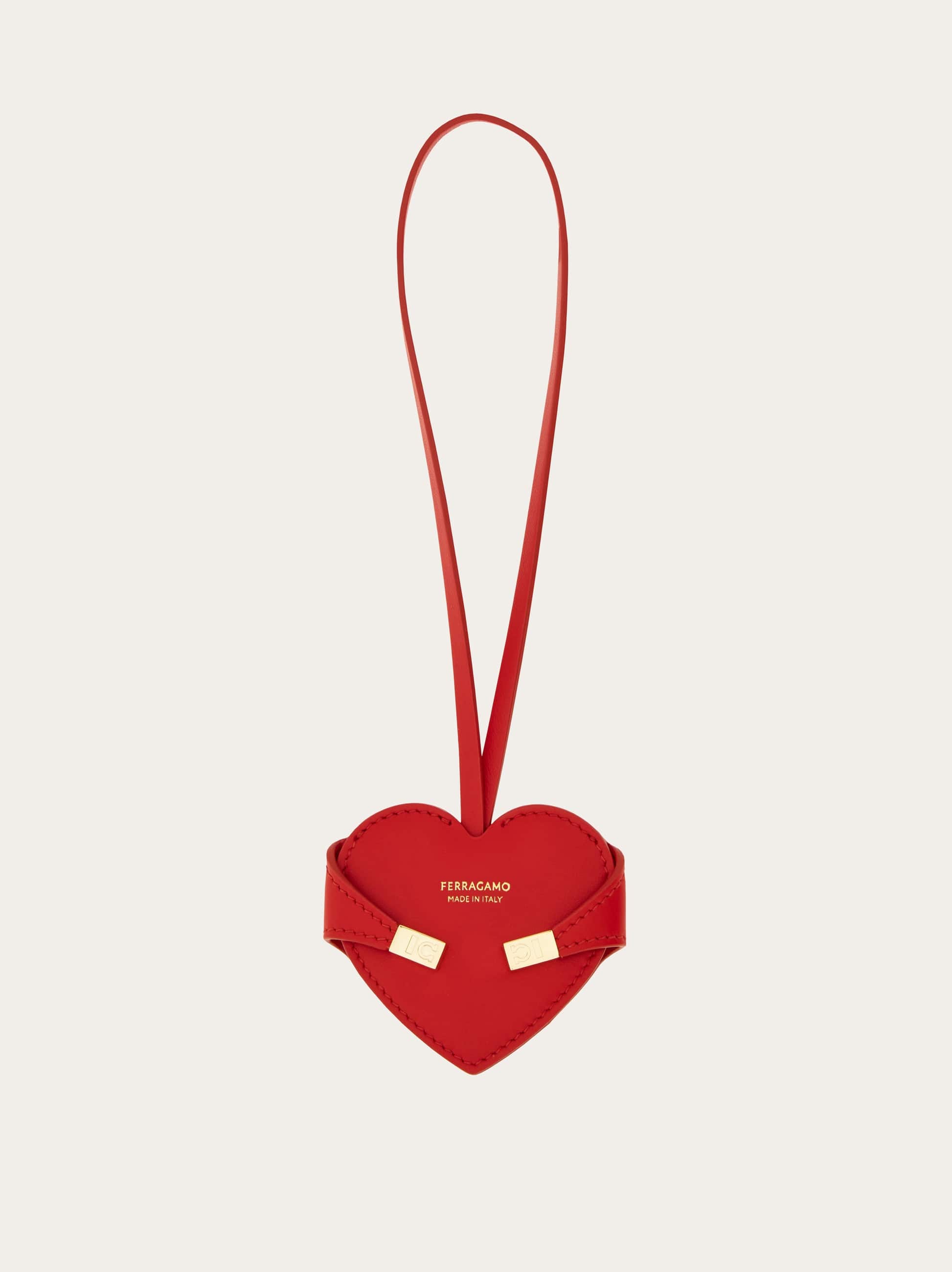 Ferragamo Hug Heart Mirror Charm In Red