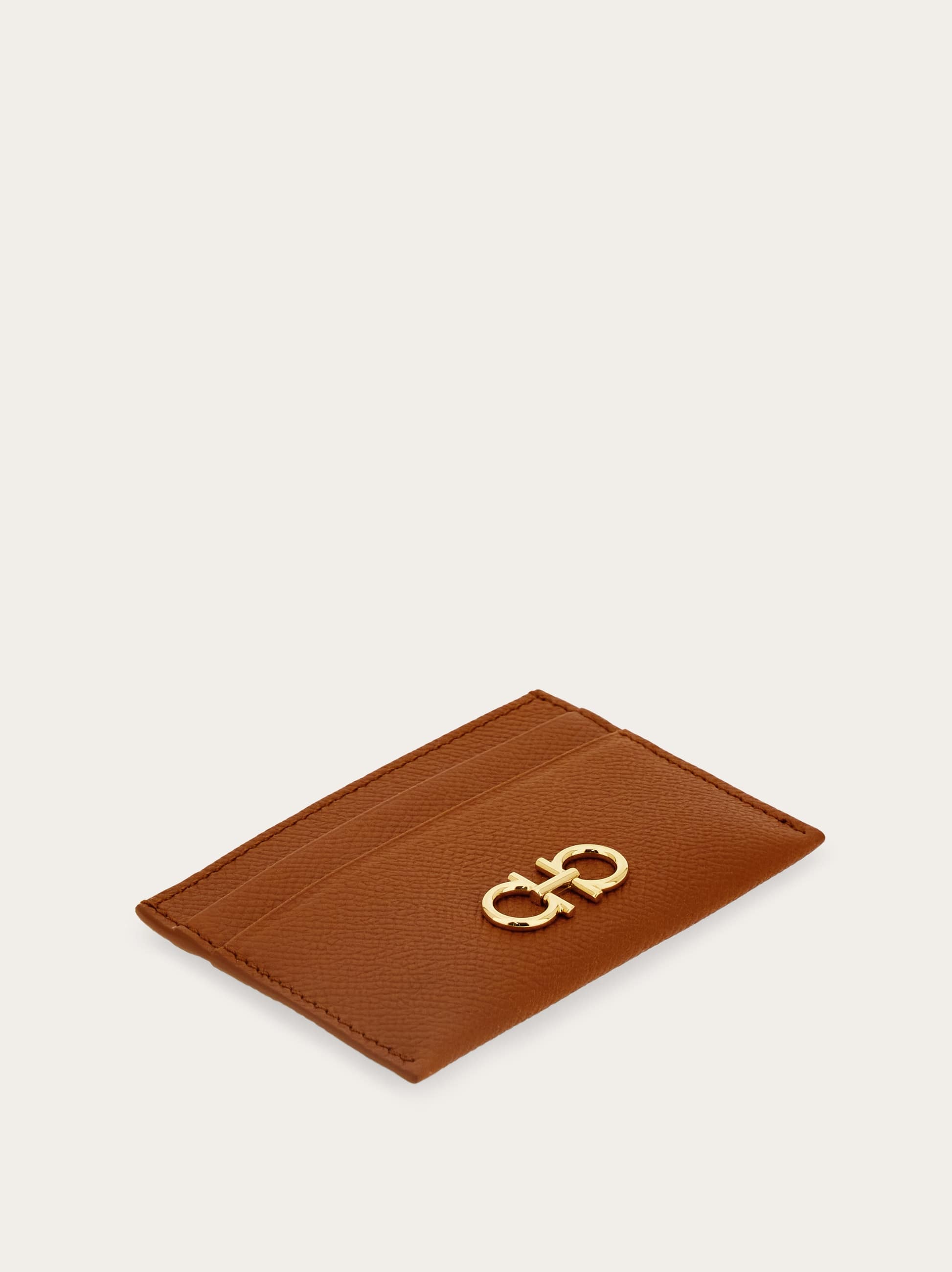  Ferragamo Damen Gancini Kreditkartenetui Braun 