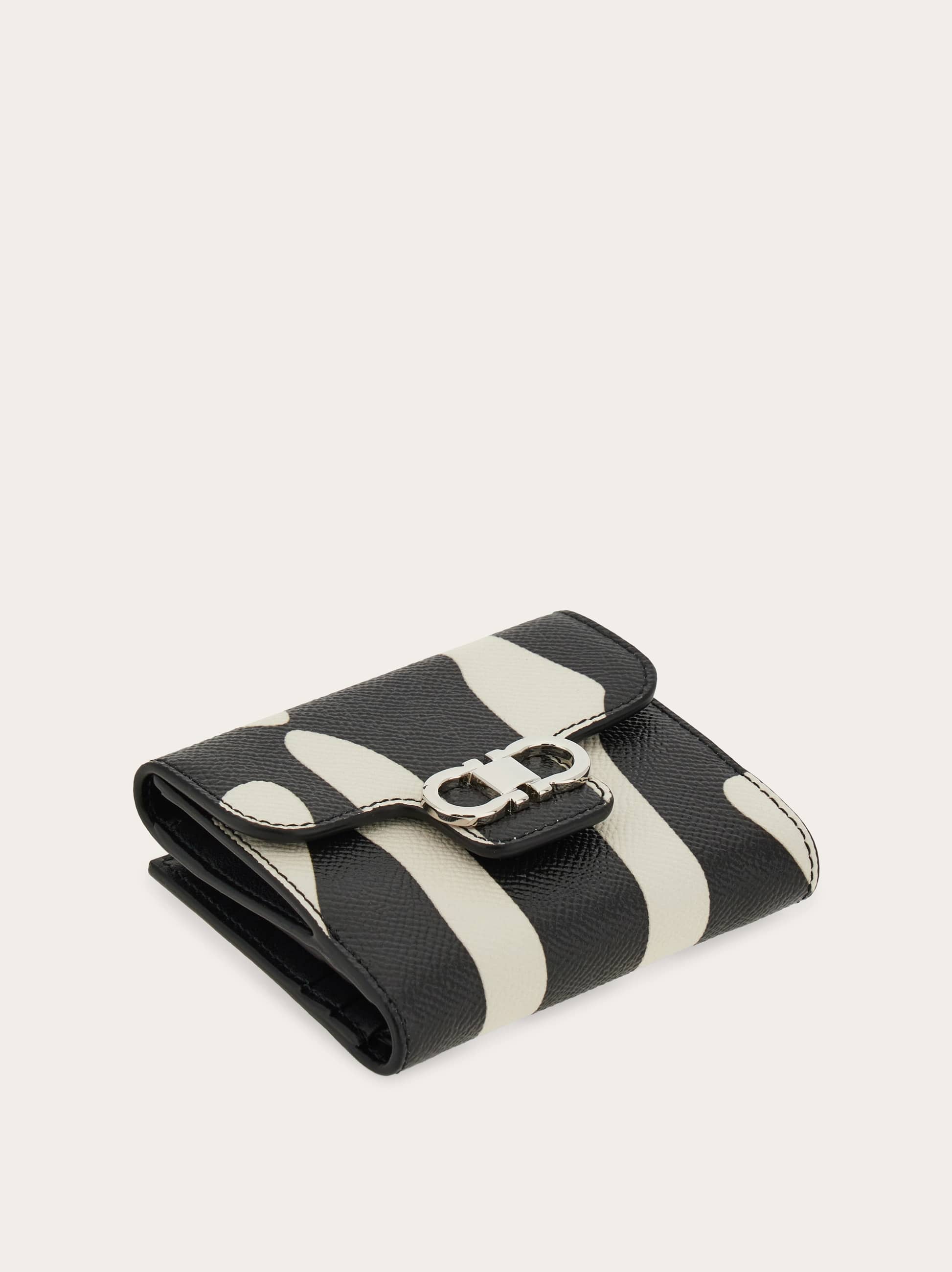  Ferragamo Damen Gancini Portemonnaie Schwarz 