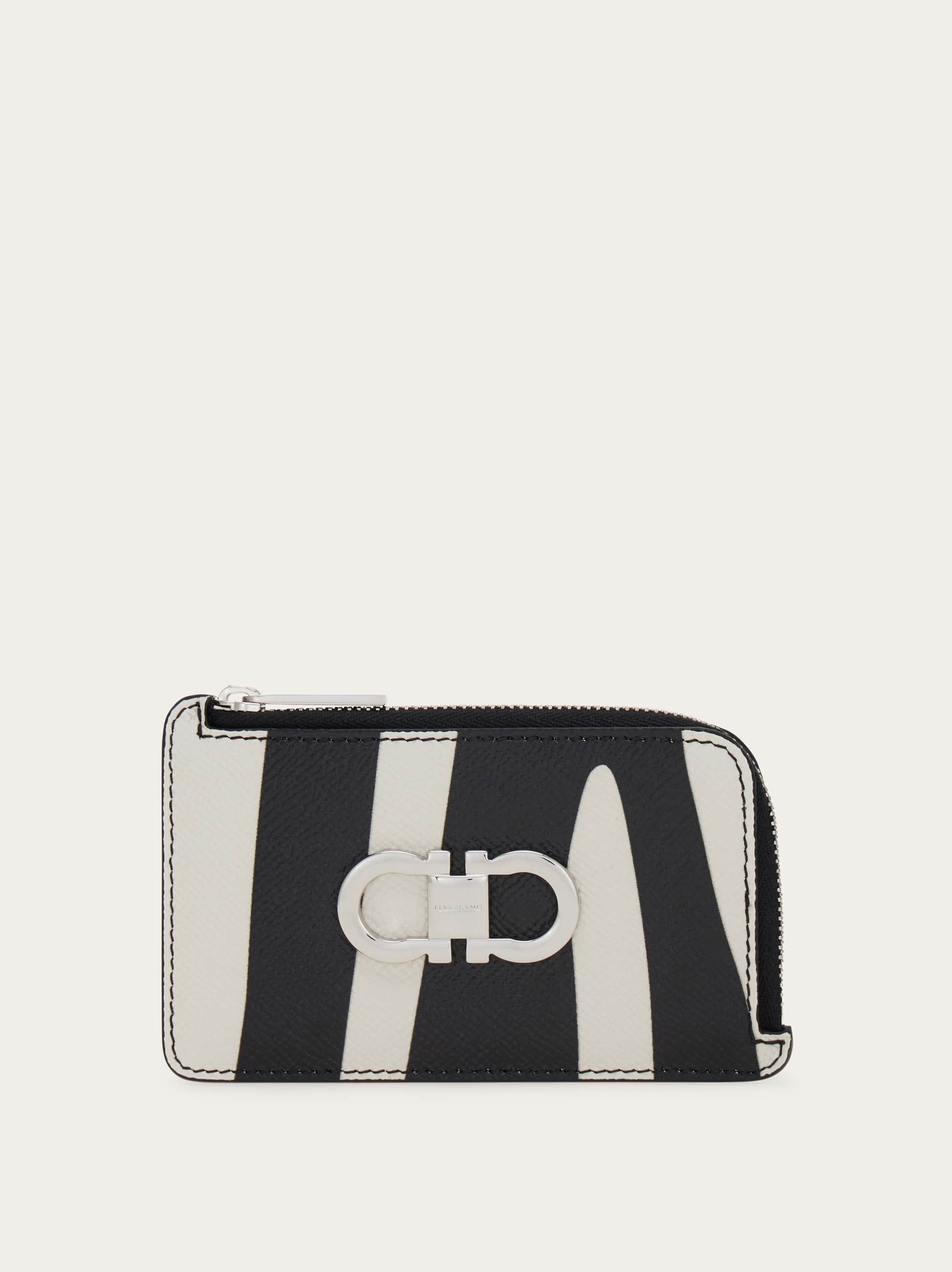 Ferragamo Donna Porta carte di credito double Gancini Viola