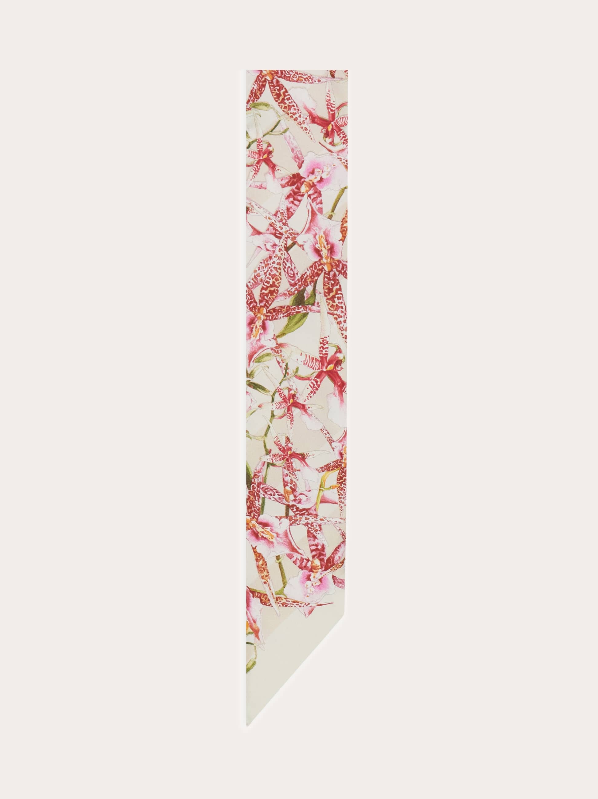  Ferragamo Damen Mini-bandeau-tuch Mit Blüte-print Rosa 