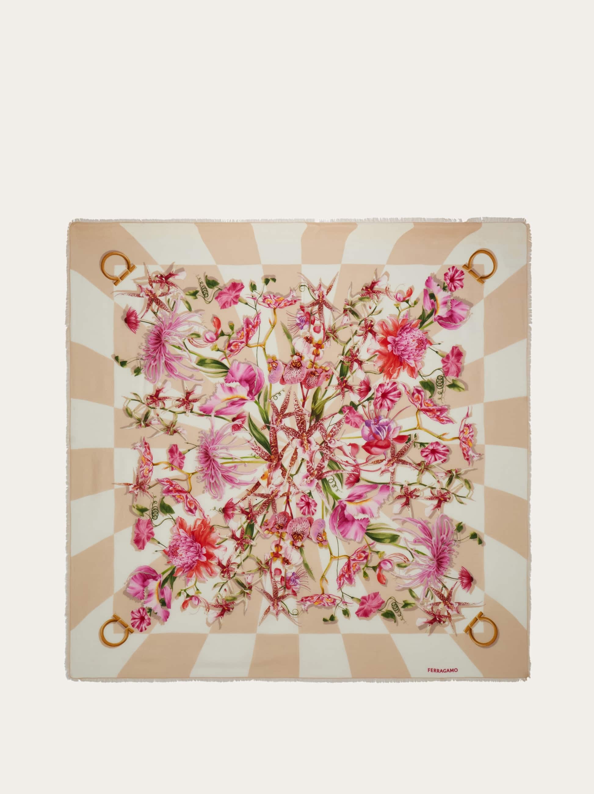 Ferragamo Donna Scialle stampa Gaia Rosa