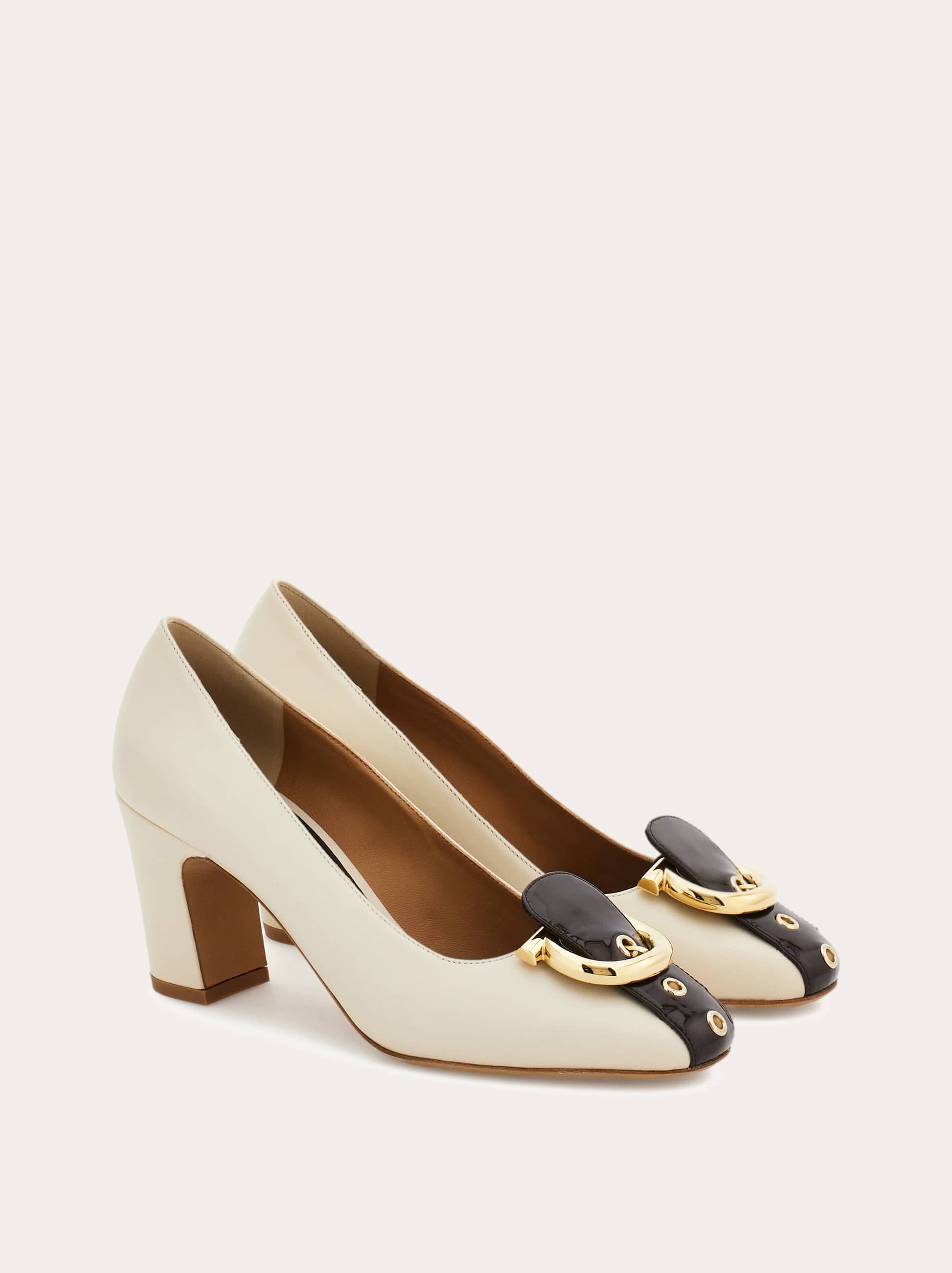  Ferragamo Damen Gancini-pumps Weiß Größe 36 
