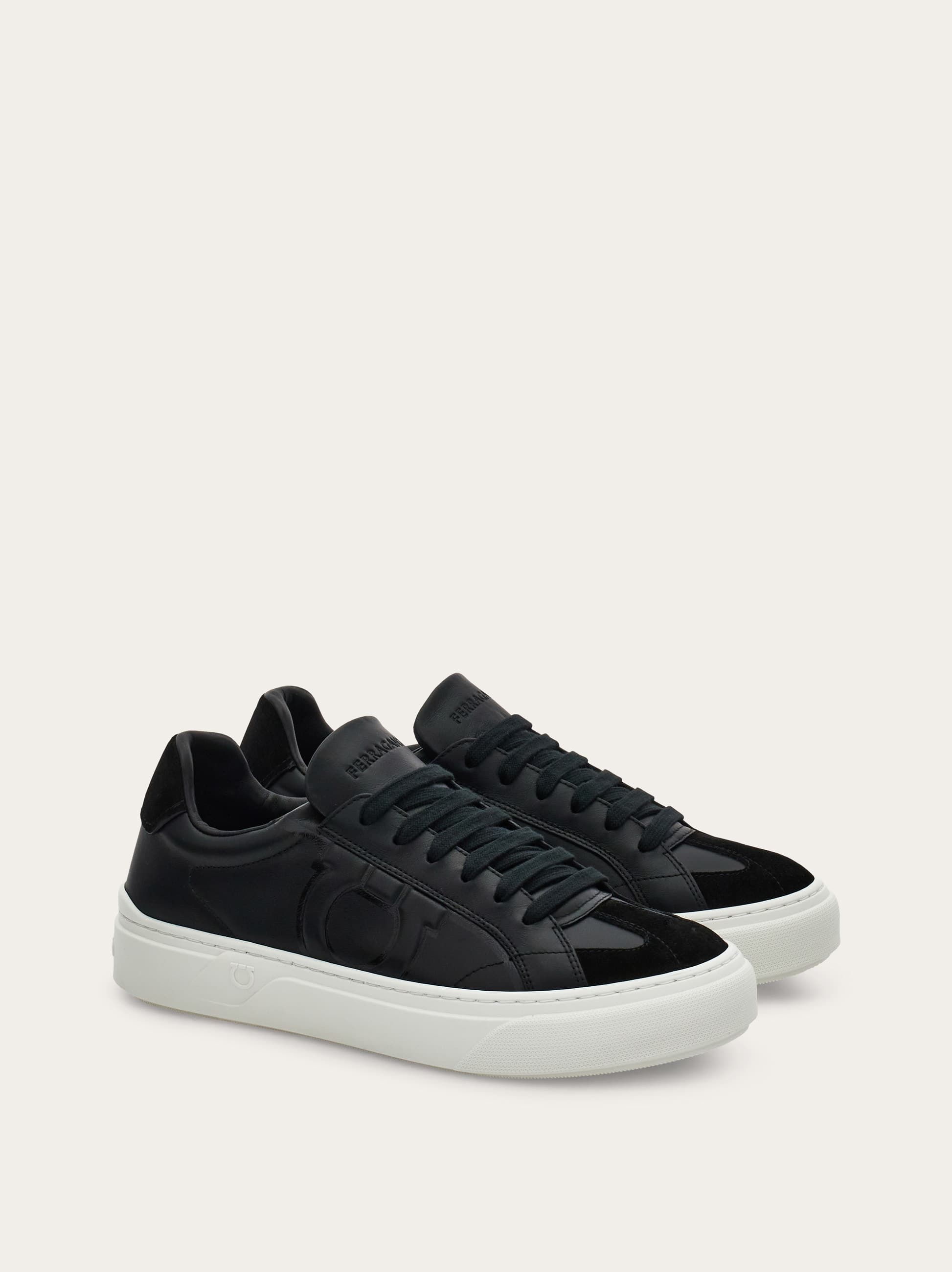  Ferragamo Herren Gancini Sneaker Schwarz Größe 40 