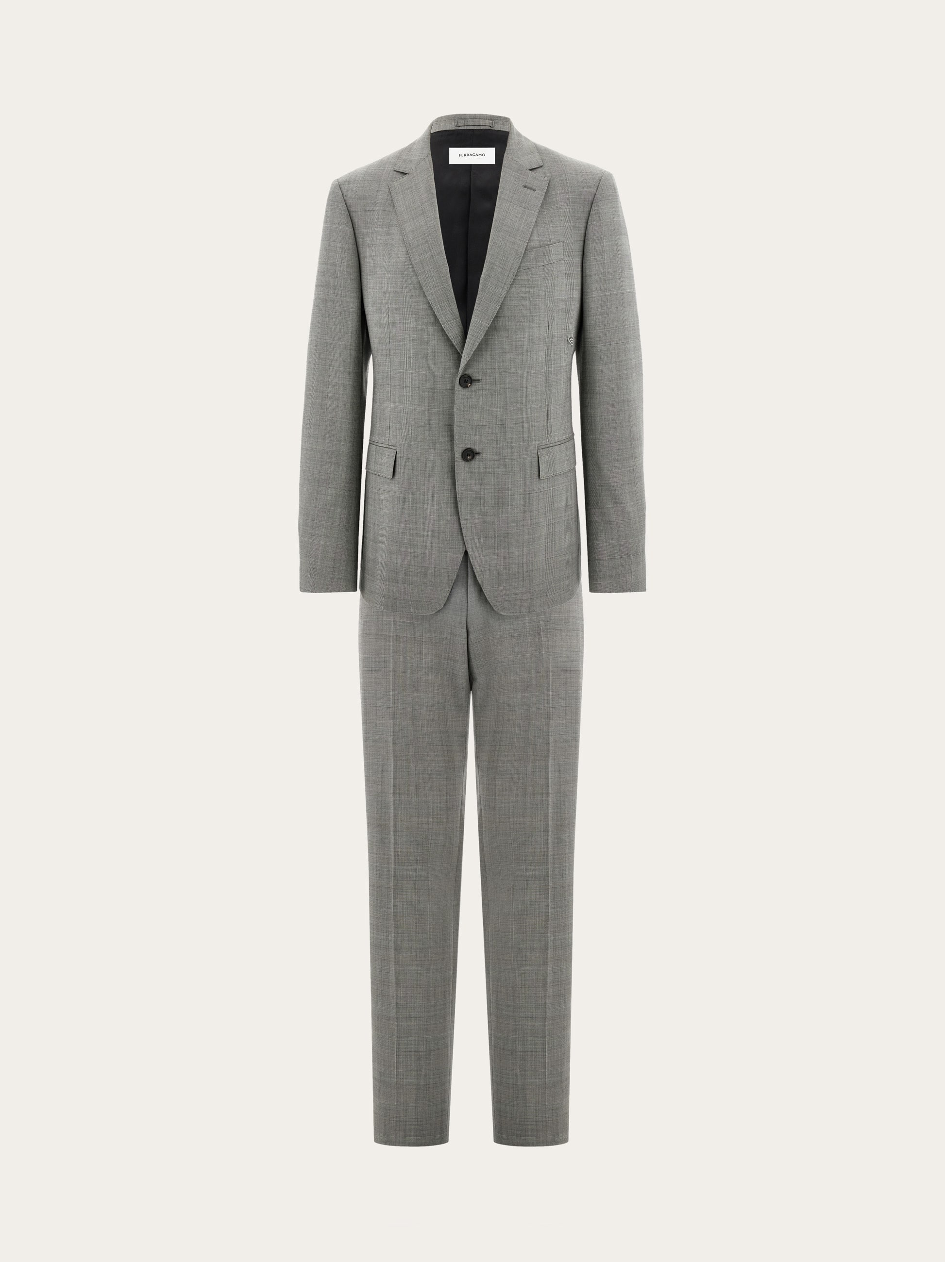 Ferragamo Uomo Abito in Principe di Galles Nero