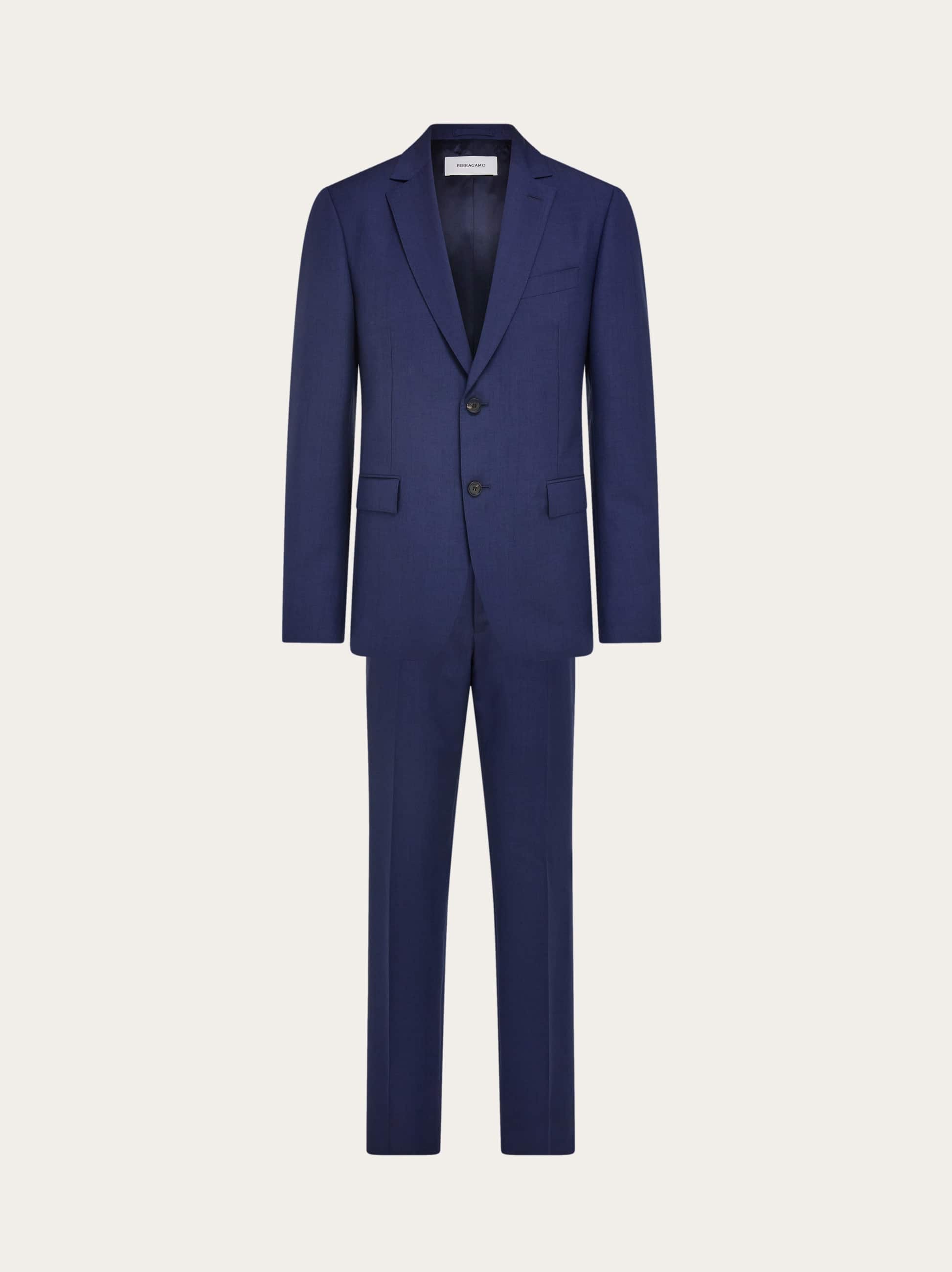 Ferragamo Wool And Mohair Suit In Blue