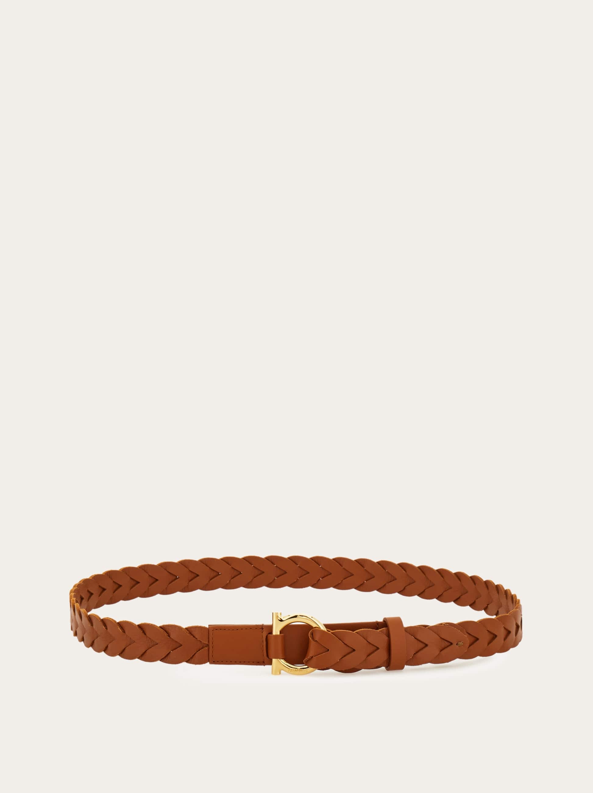 Ferragamo Gancini Fixed Belt In Brown