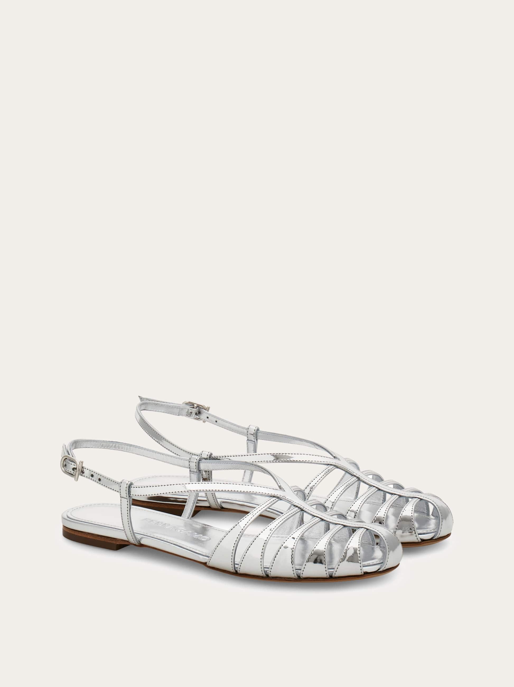 Ferragamo Caged Sandals In White