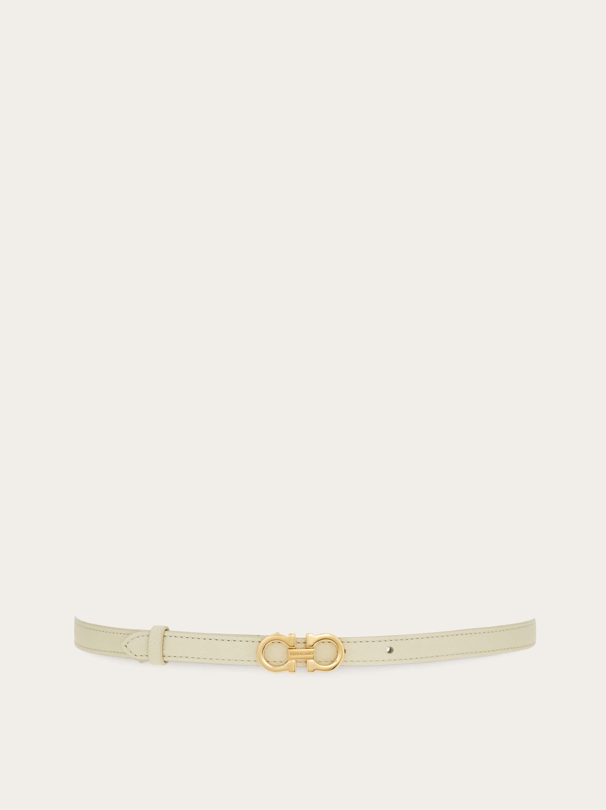 Ferragamo Gancini Belt In White