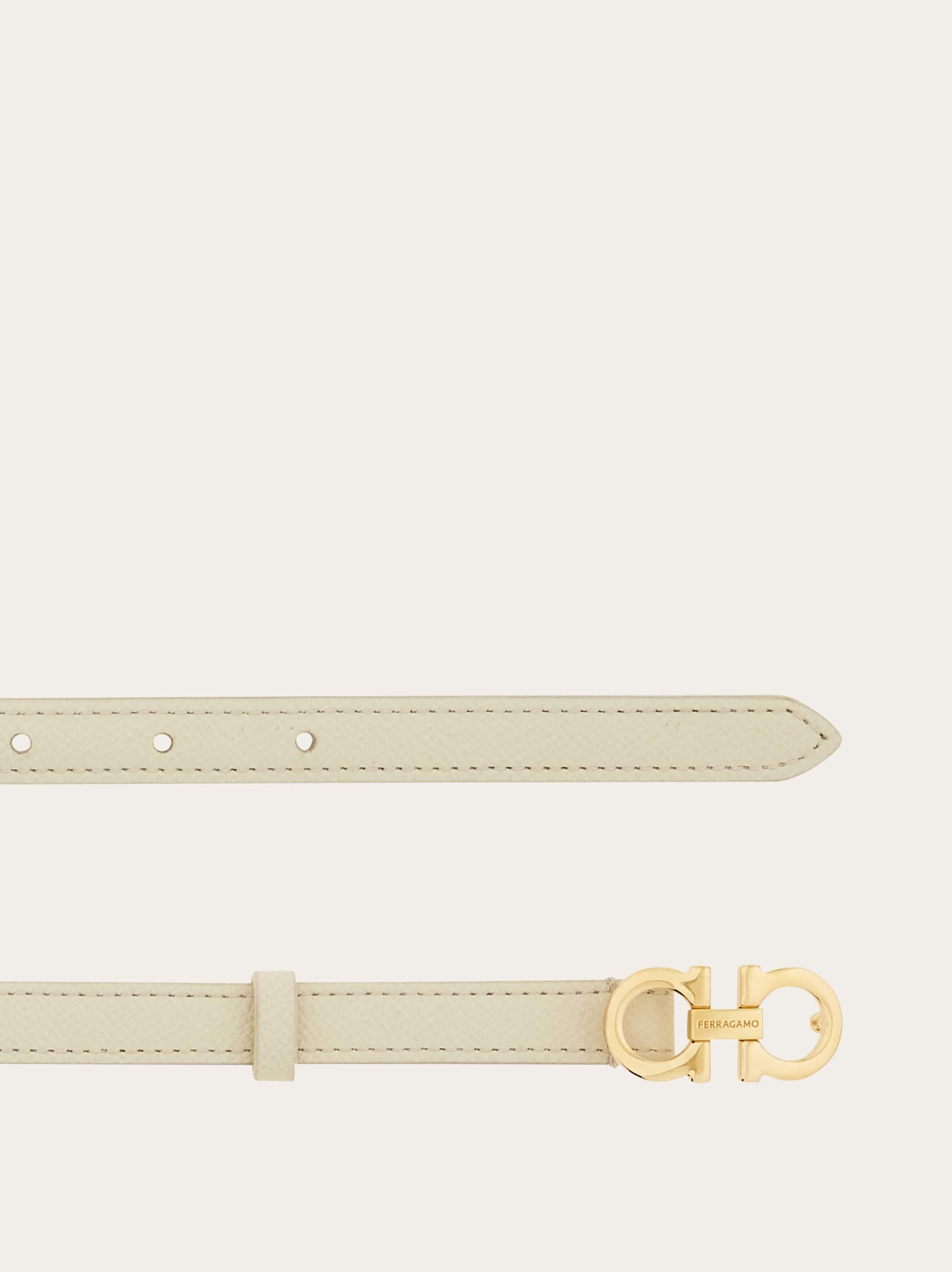 Ferragamo Gancini Belt In White