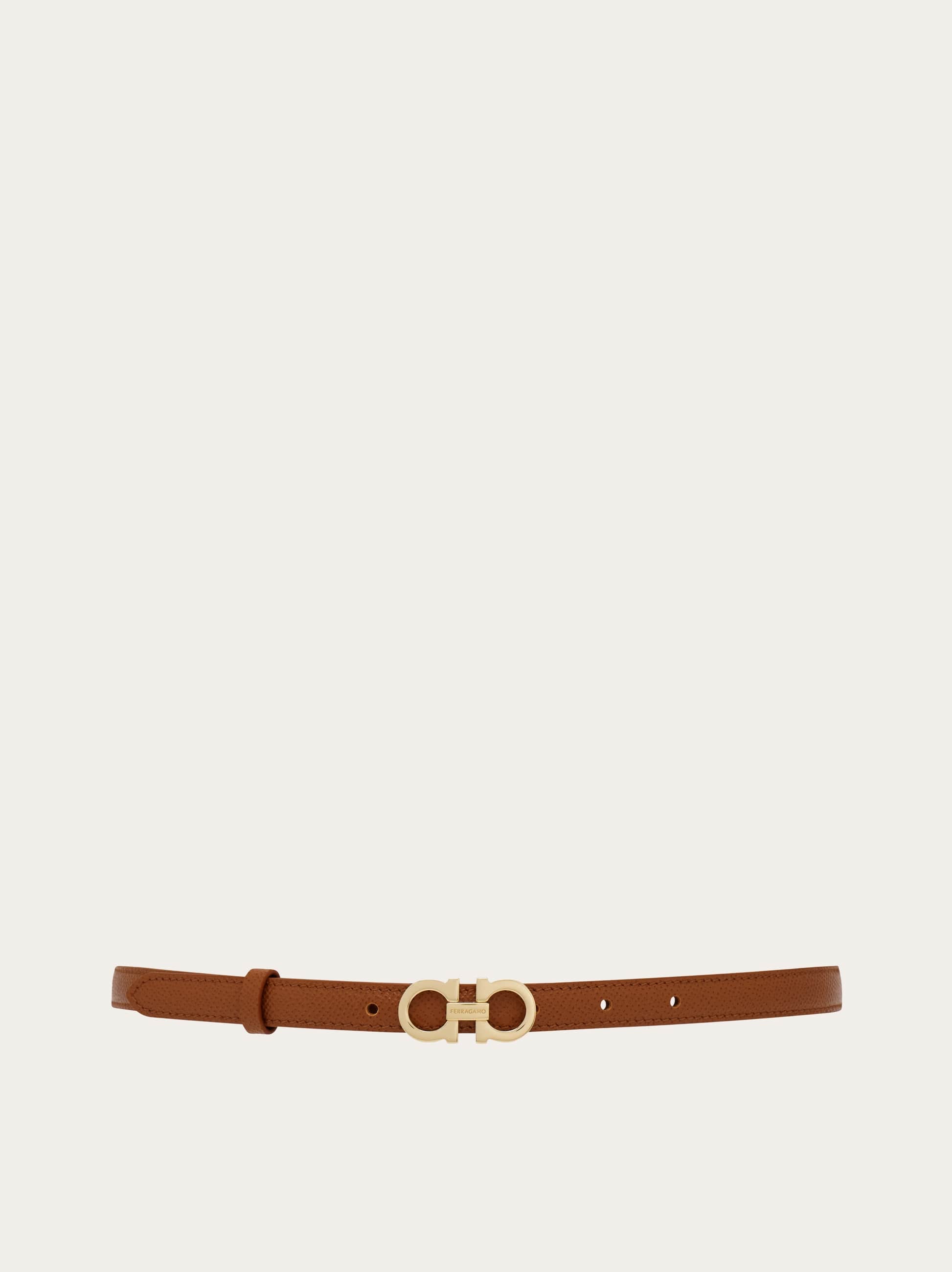 Ferragamo Gancini Fixed Belt In Sand