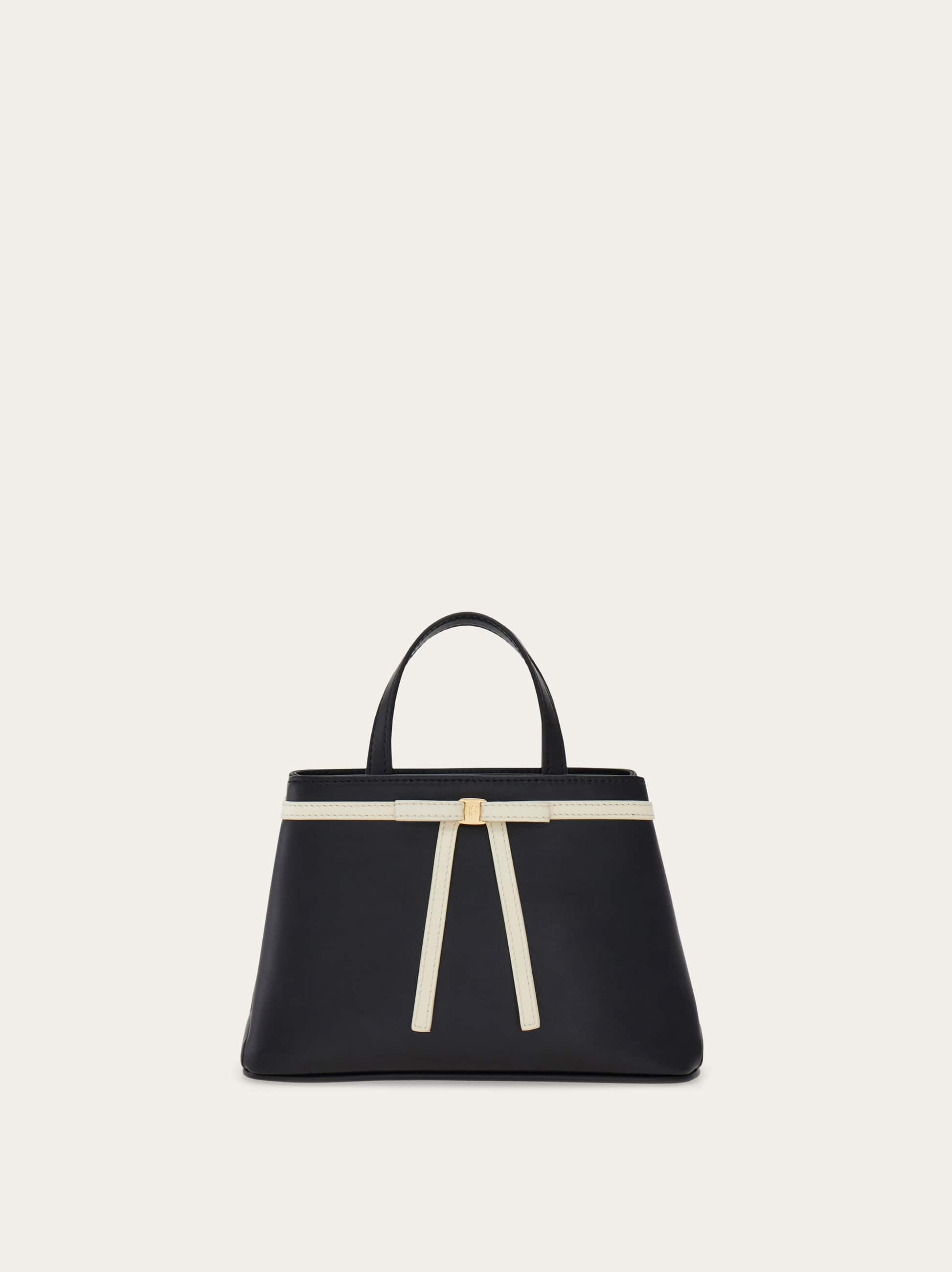 Ferragamo Women Mini top handle with mini bow detail Black