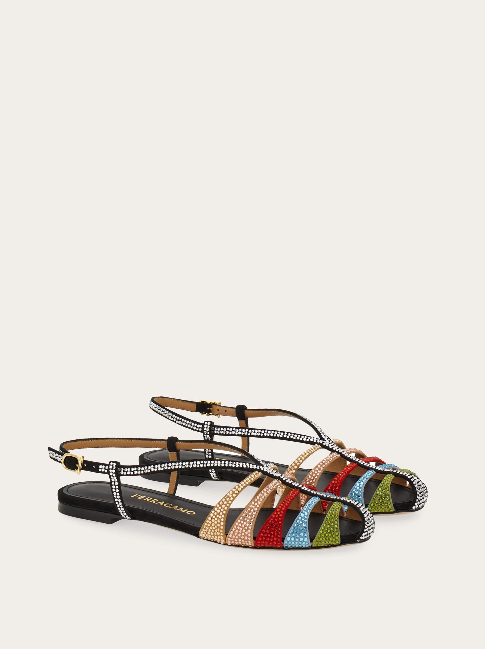  Ferragamo Damen Käfigsandale Mehrfarbig Größe 36.5 
