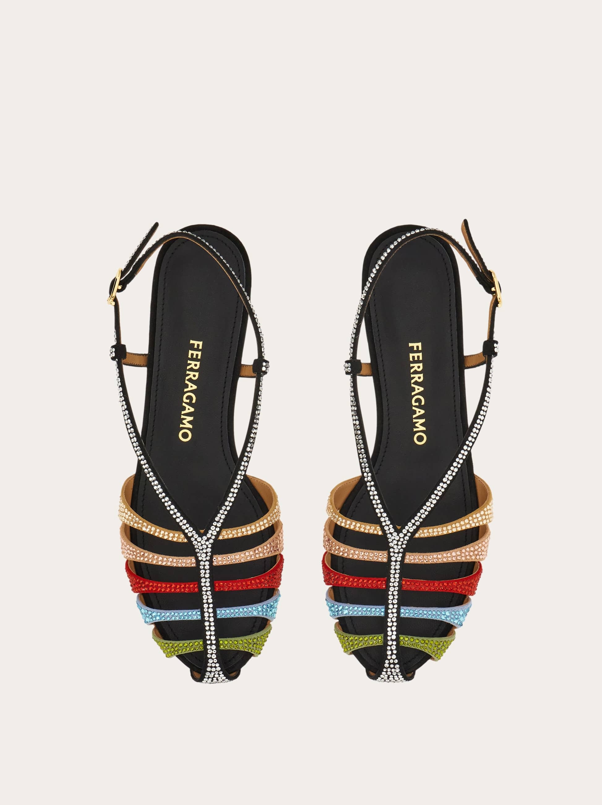  Ferragamo Damen Käfigsandale Mehrfarbig Größe 36.5 