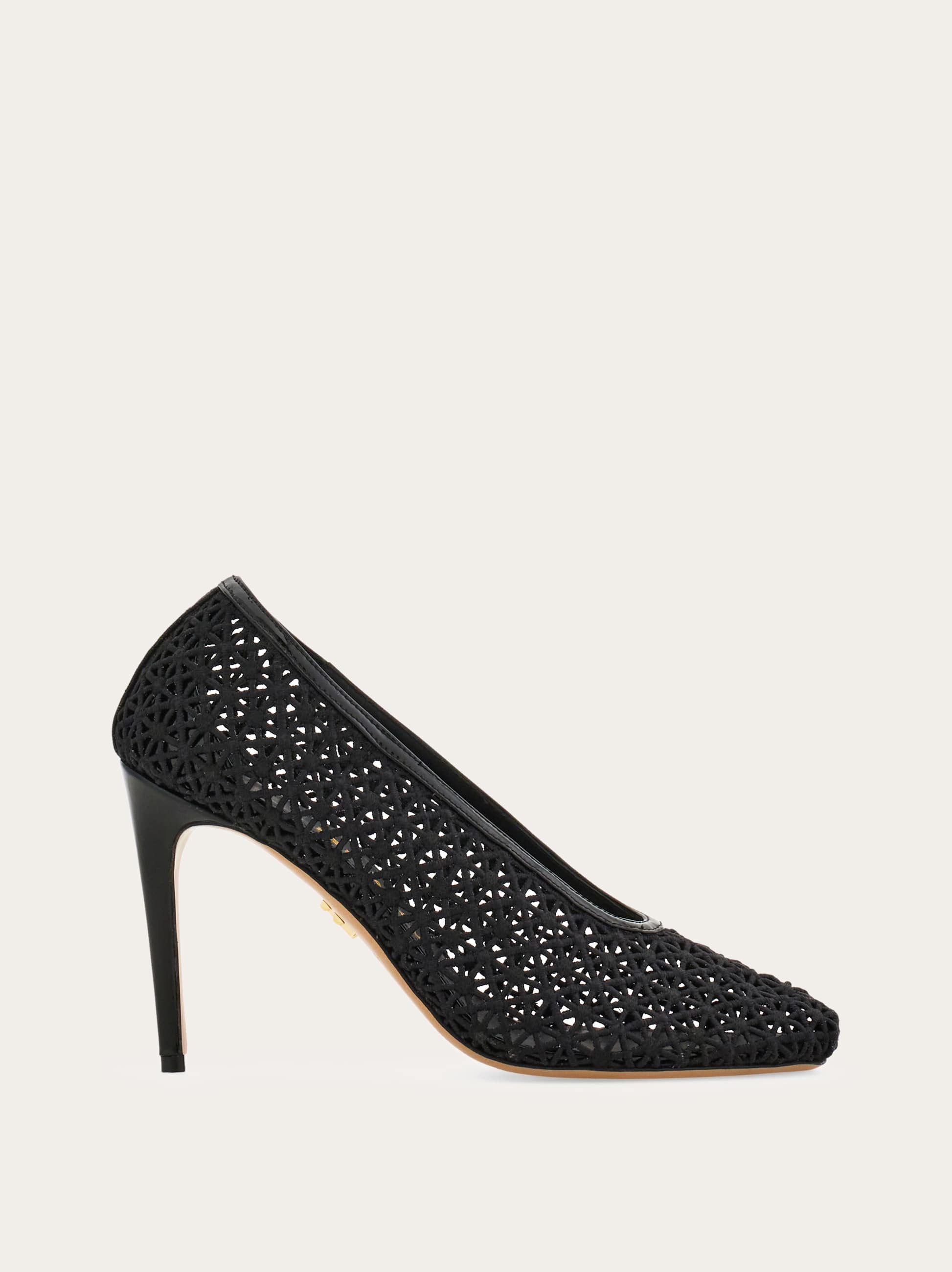 Ferragamo Donna Pump in macramè Nero Taglia 35.5