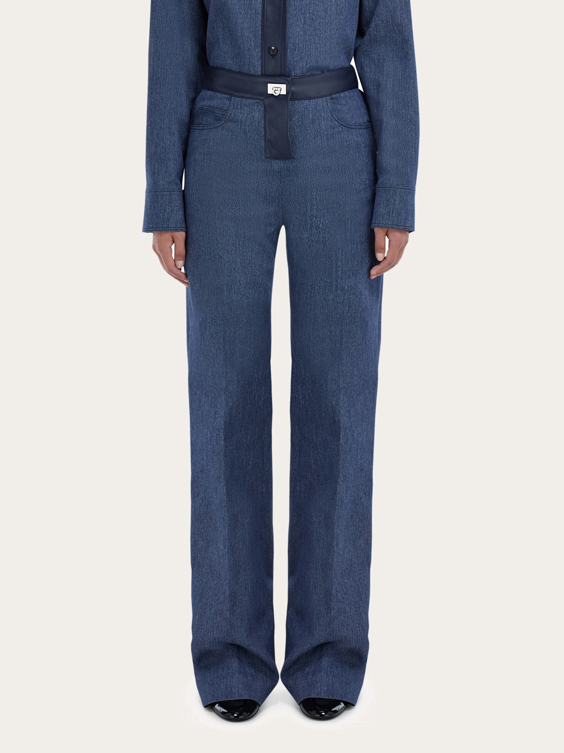  Ferragamo Damen 5-pocket-hose Blau 