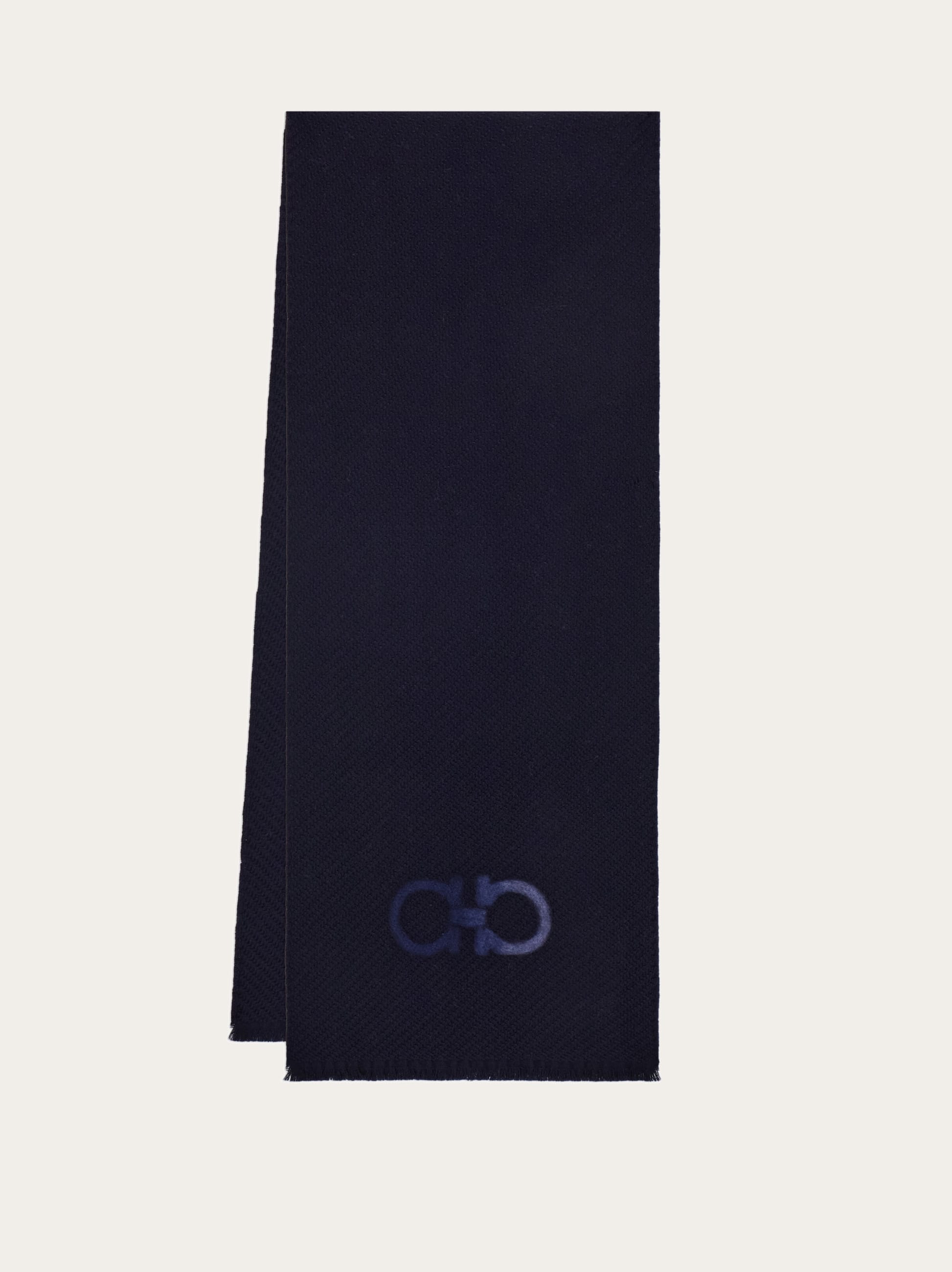 Ferragamo Jacquard Scarf In Blue