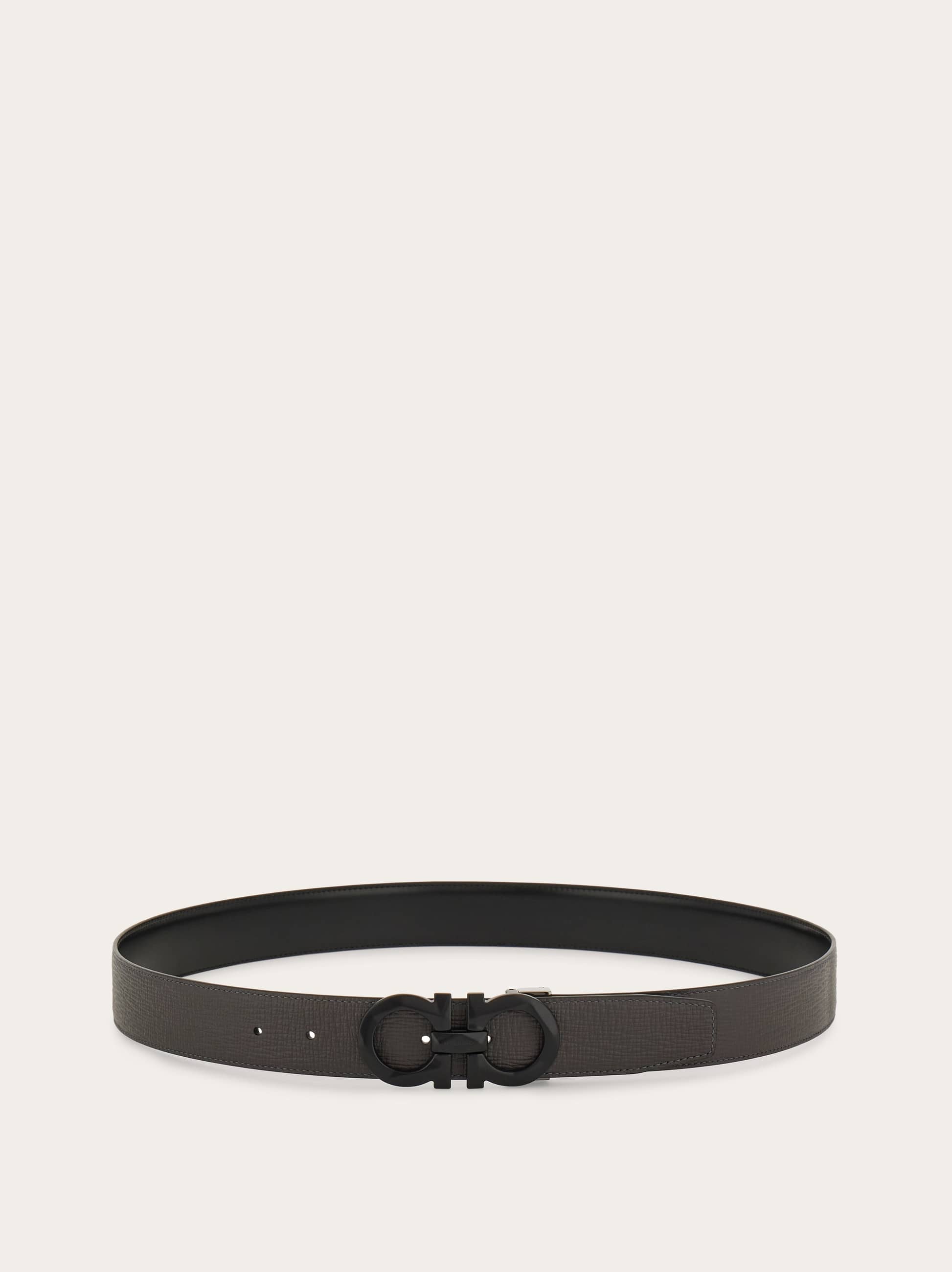  Ferragamo Herren Verstellbarer Gancini Wendegürtel Schwarz 