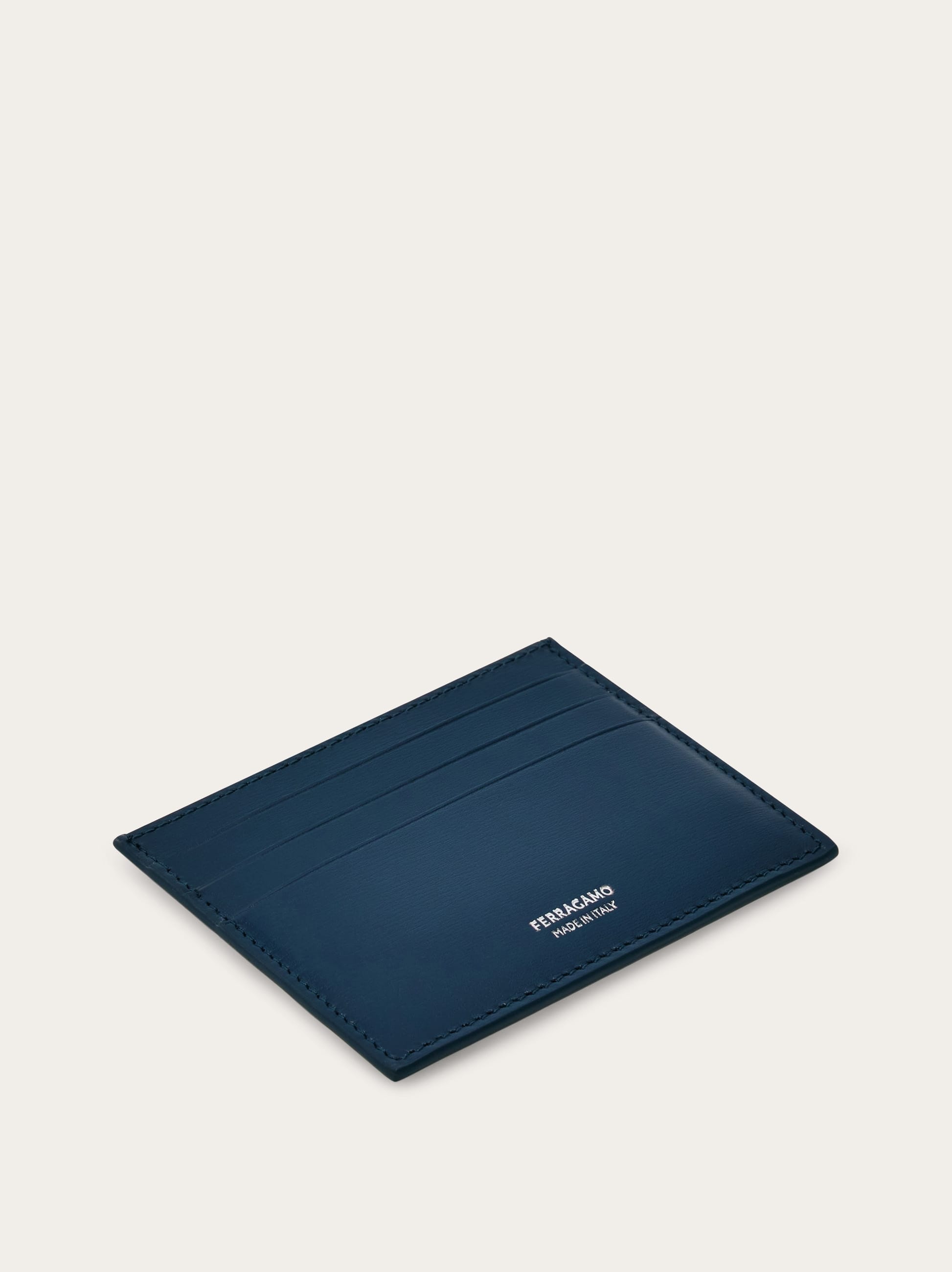  Ferragamo Herren Kreditkartenetui Blau 