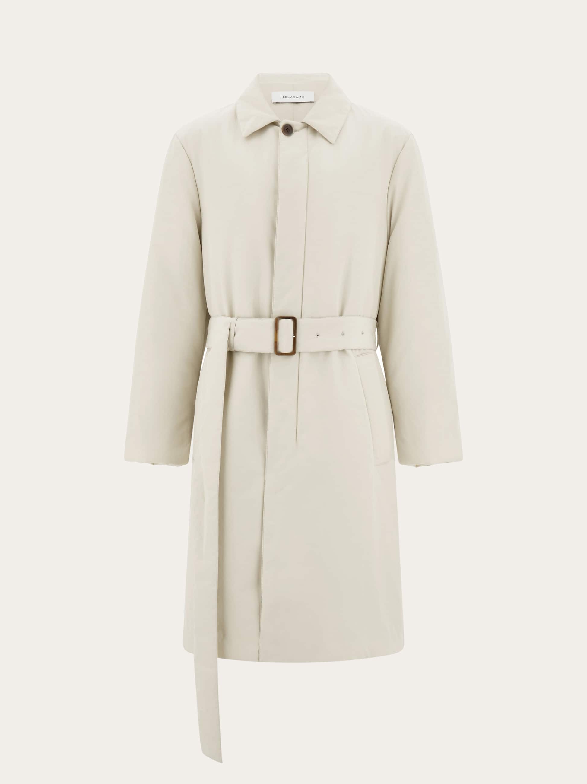 Ferragamo Padded Trench In White