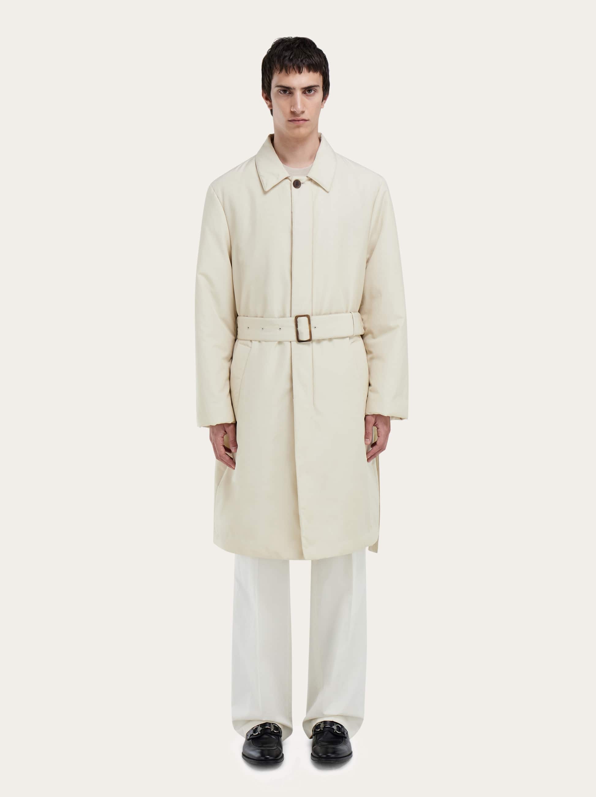 Ferragamo Padded Trench In White