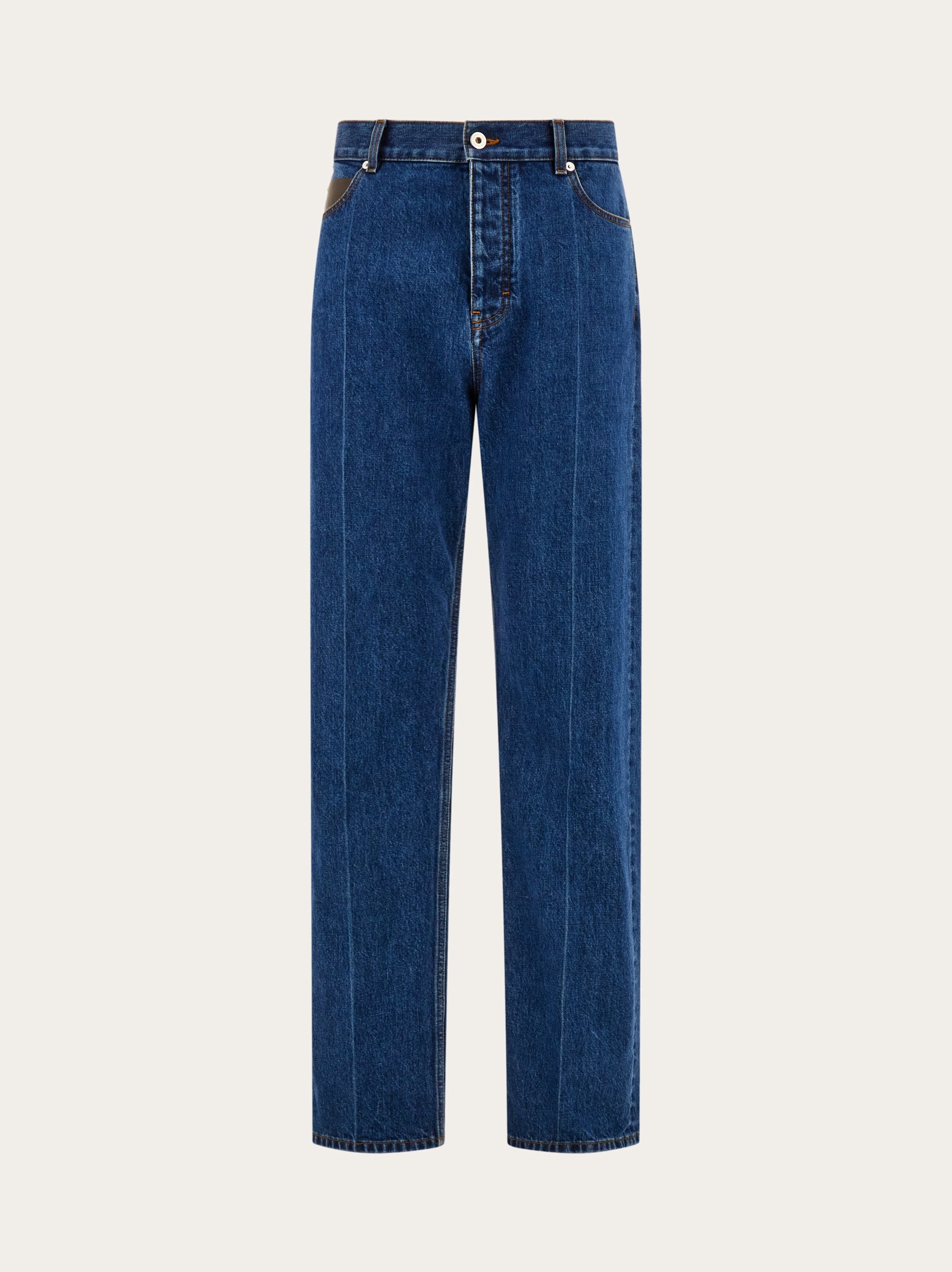 Ferragamo Men Five pocket jeans Blue